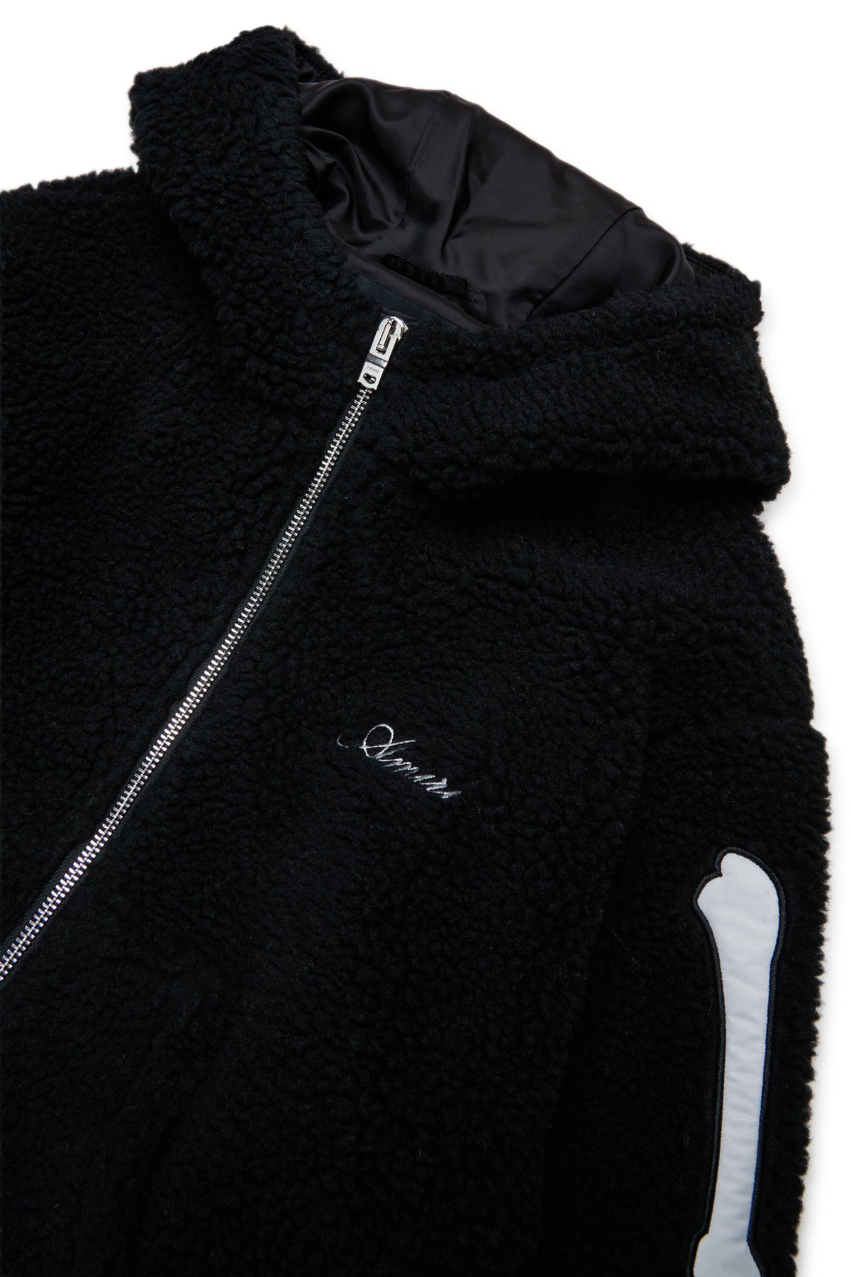 Veste teddy avec détails osseux