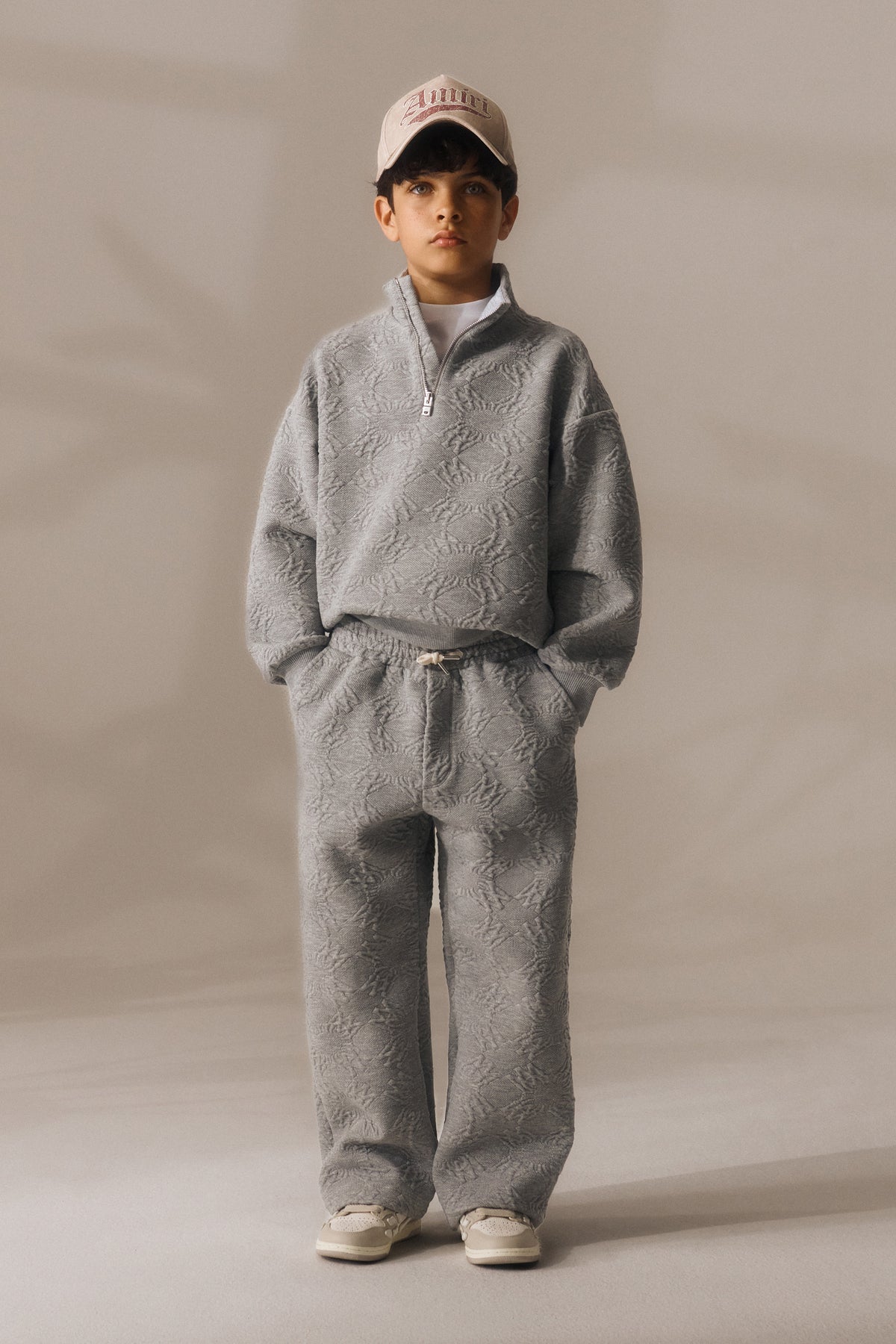 Pantalón de felpa con tejido jacquard