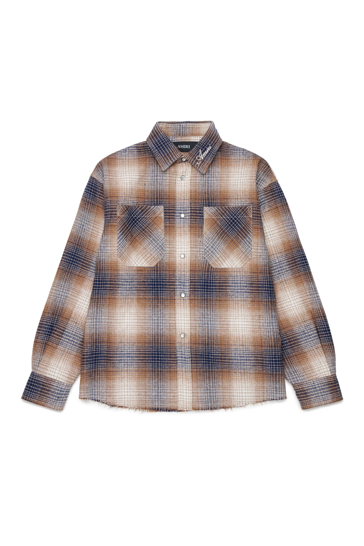Checked shirt with logo