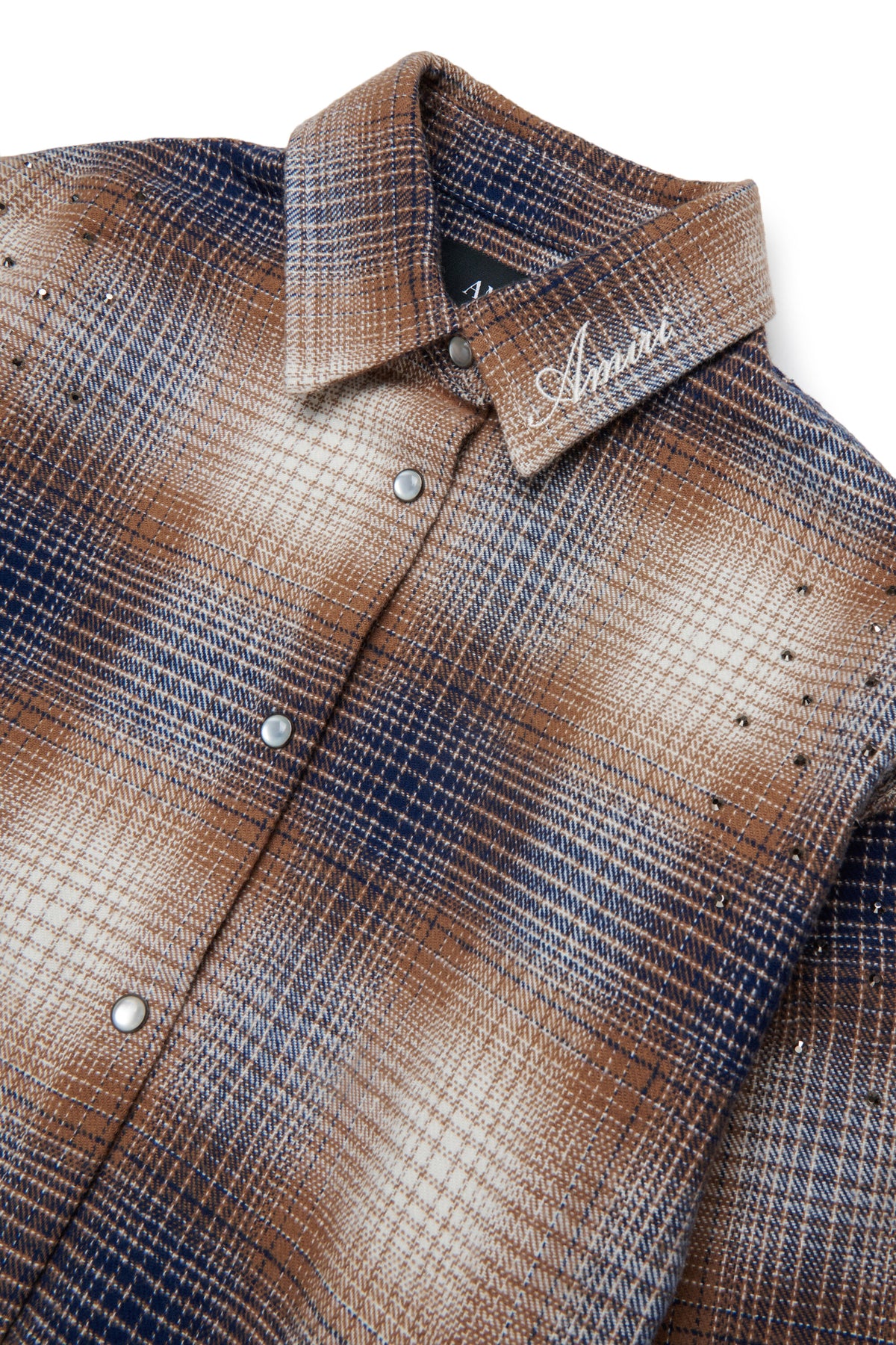 Chemise à carreaux avec logo