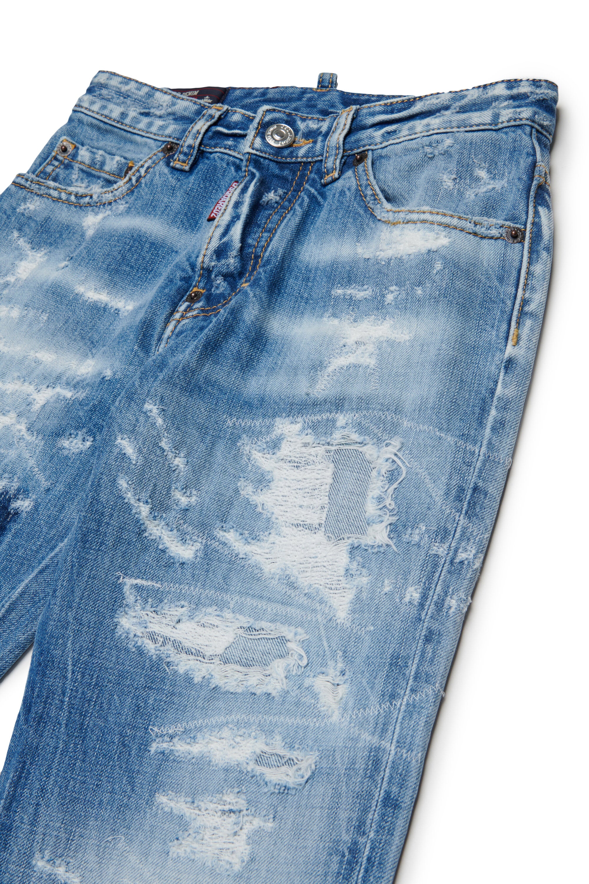 Jeans corte recto lavado azul claro - 642