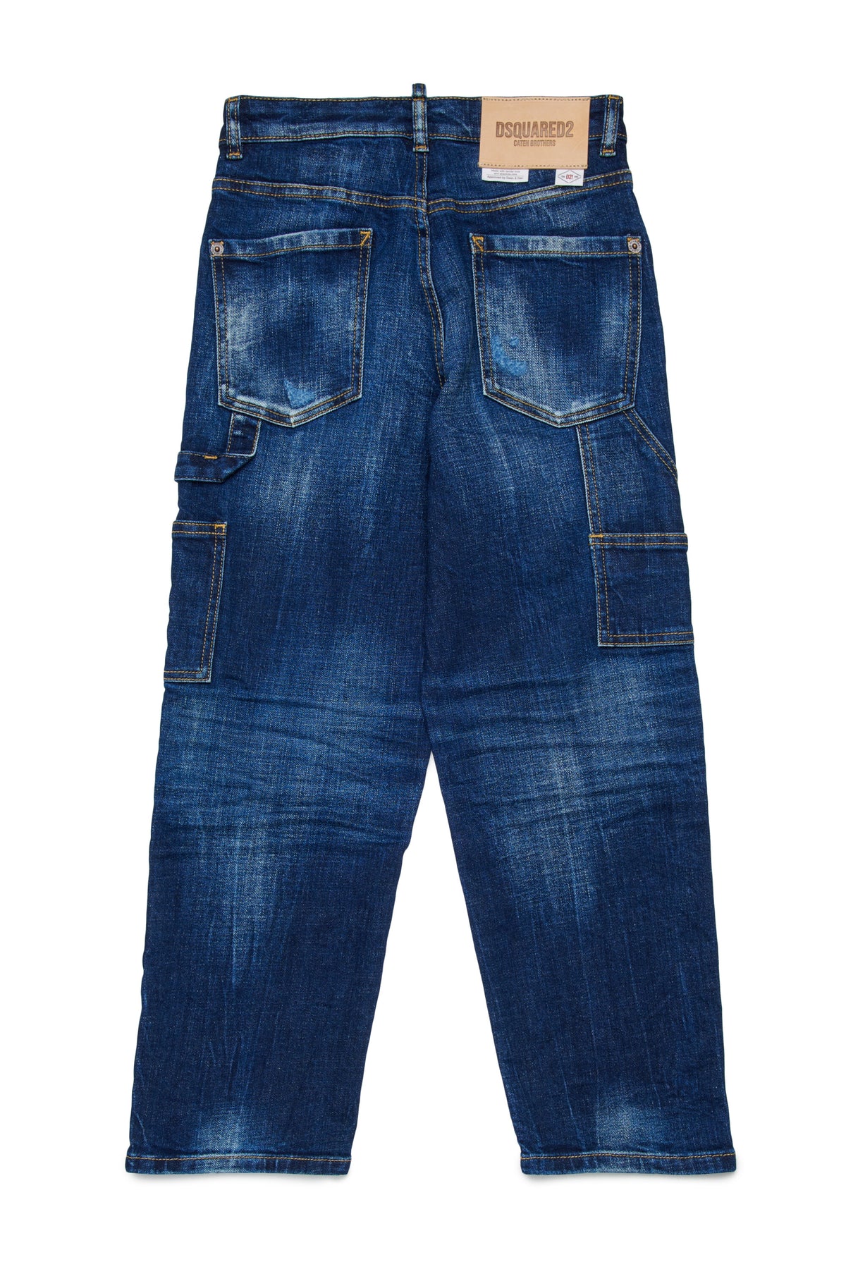 Jeans rectos lavado azul medio - Loose