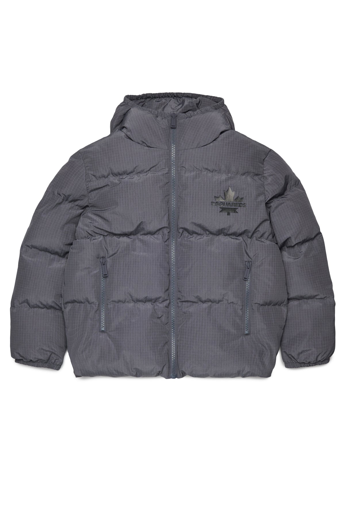 Padded jacket with printed logo