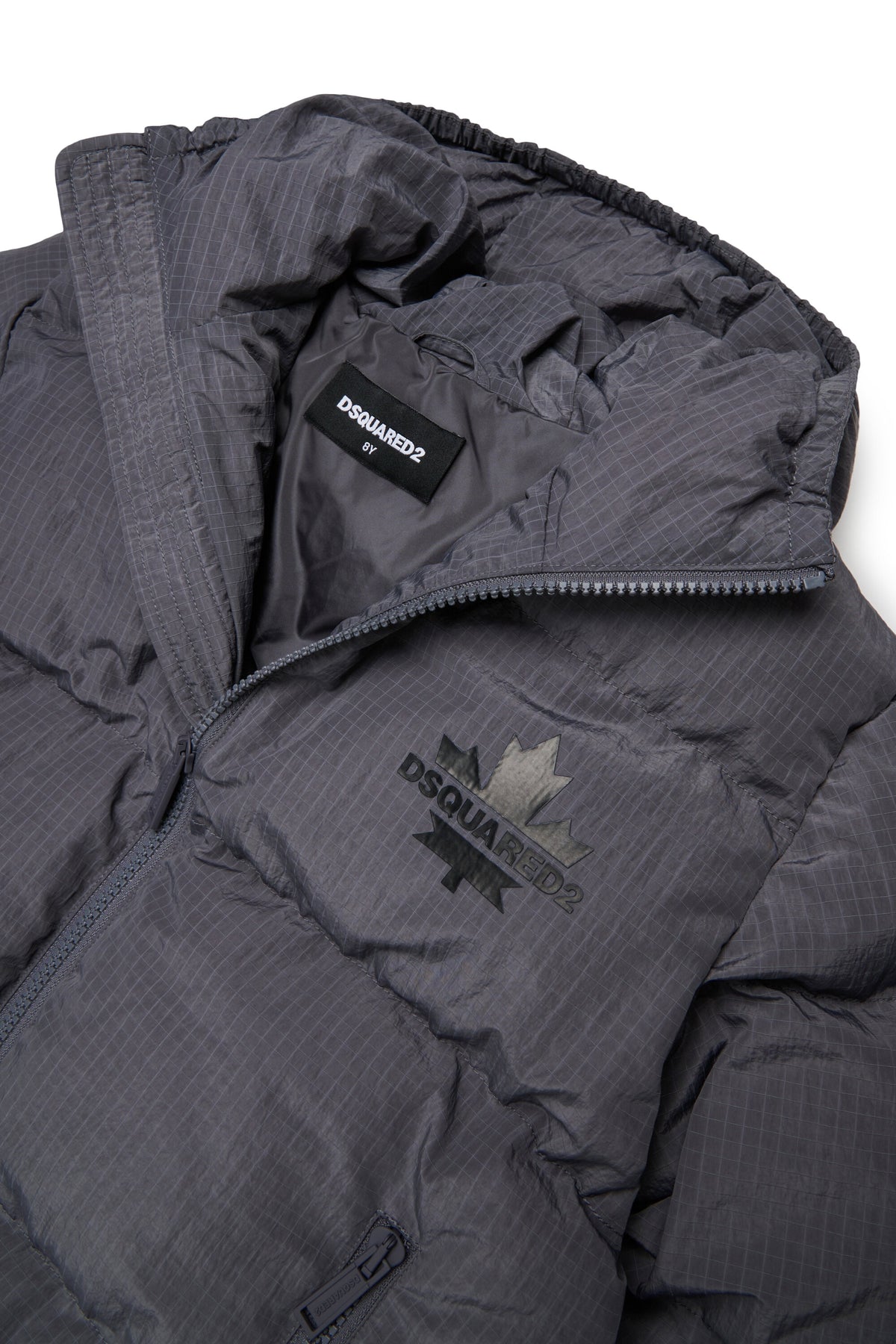 Padded jacket with printed logo