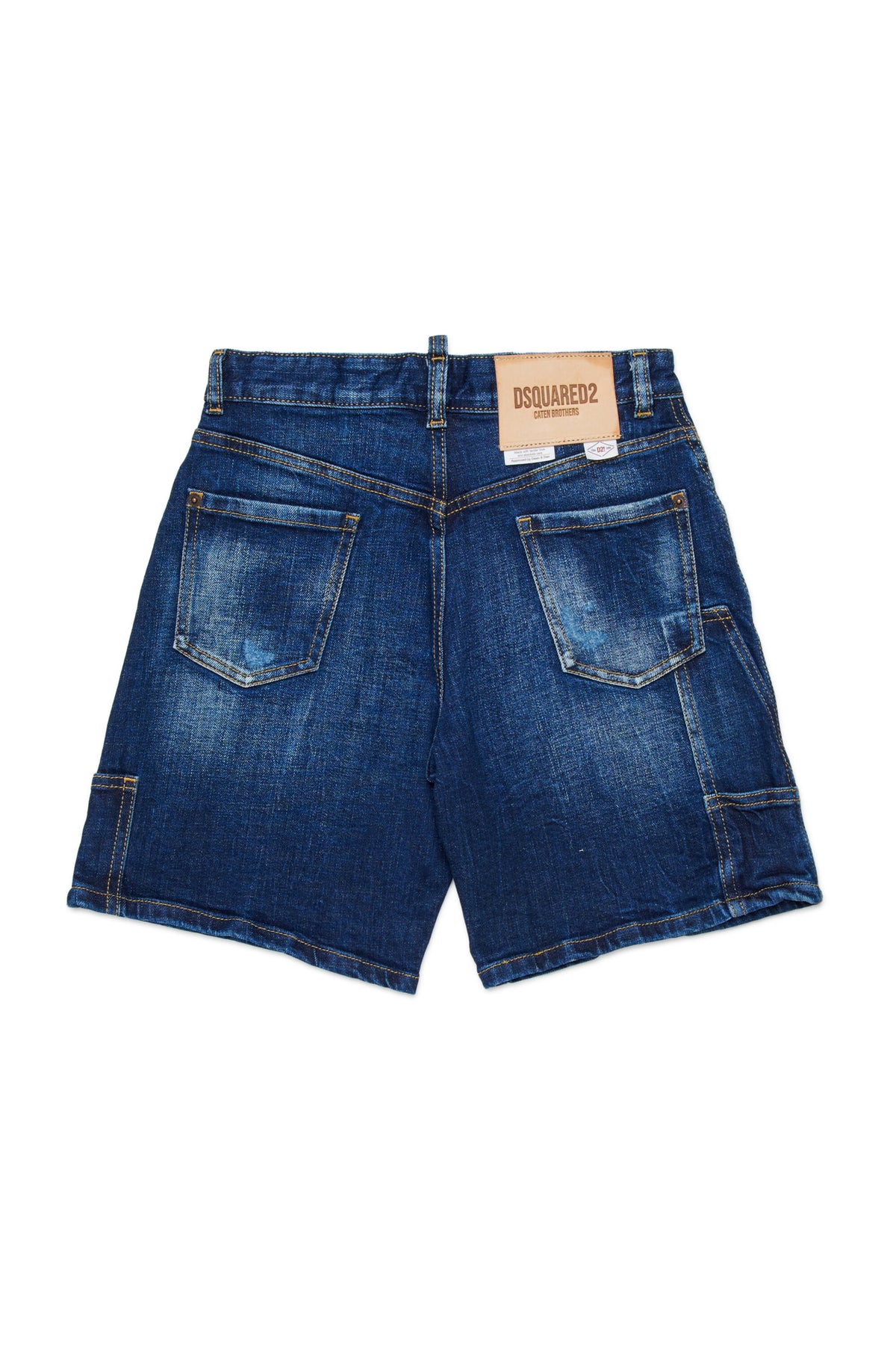 Dark blue denim shorts