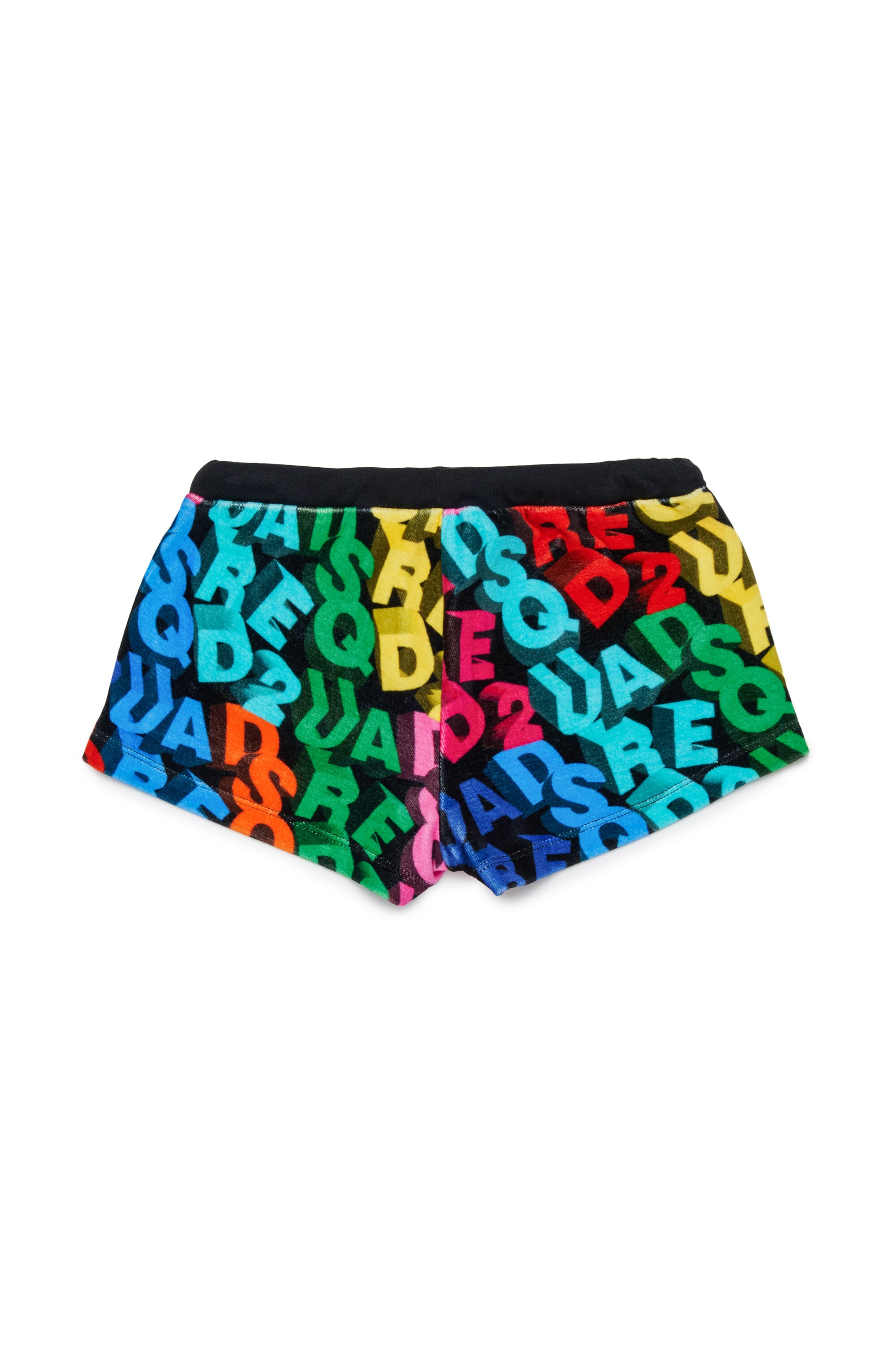 Short en maille avec logo allover