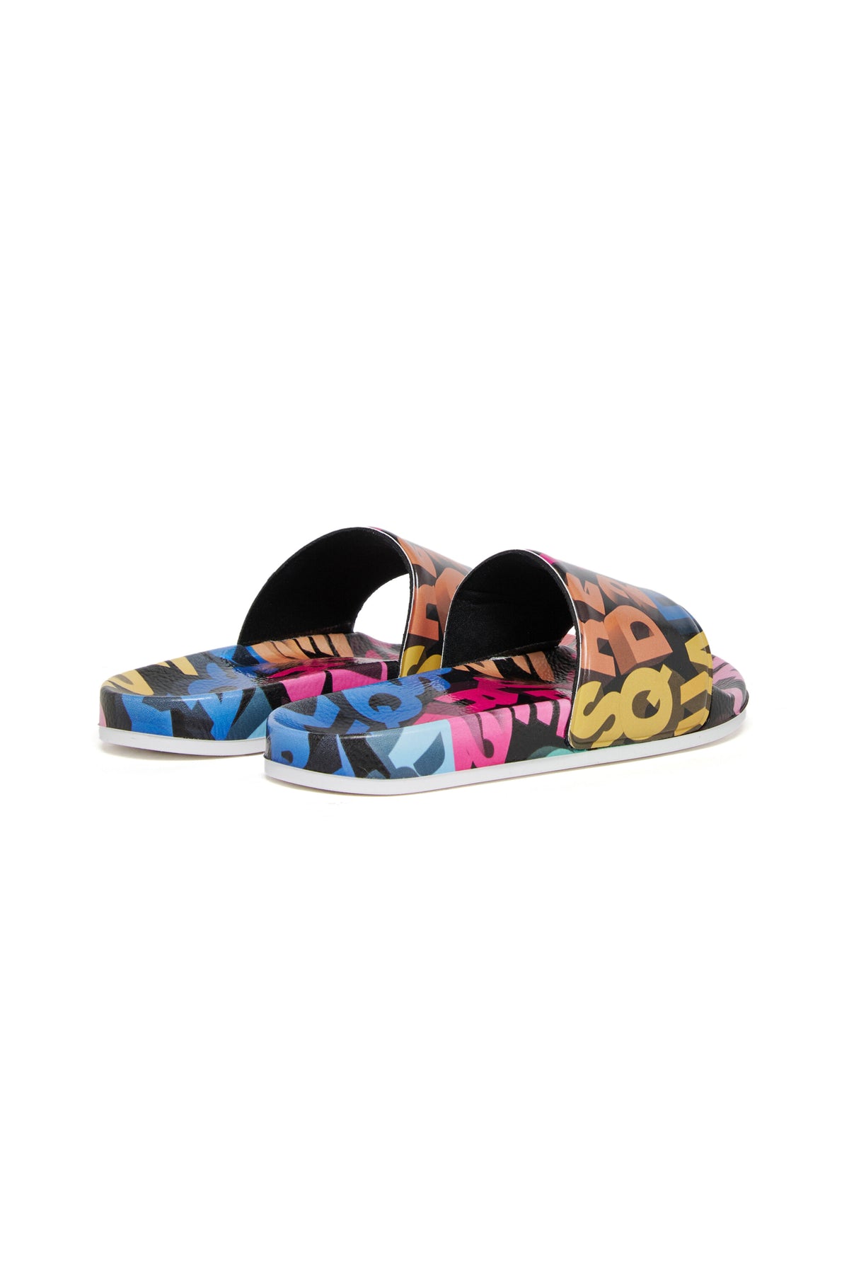 Claquettes avec logo multicolore all-over