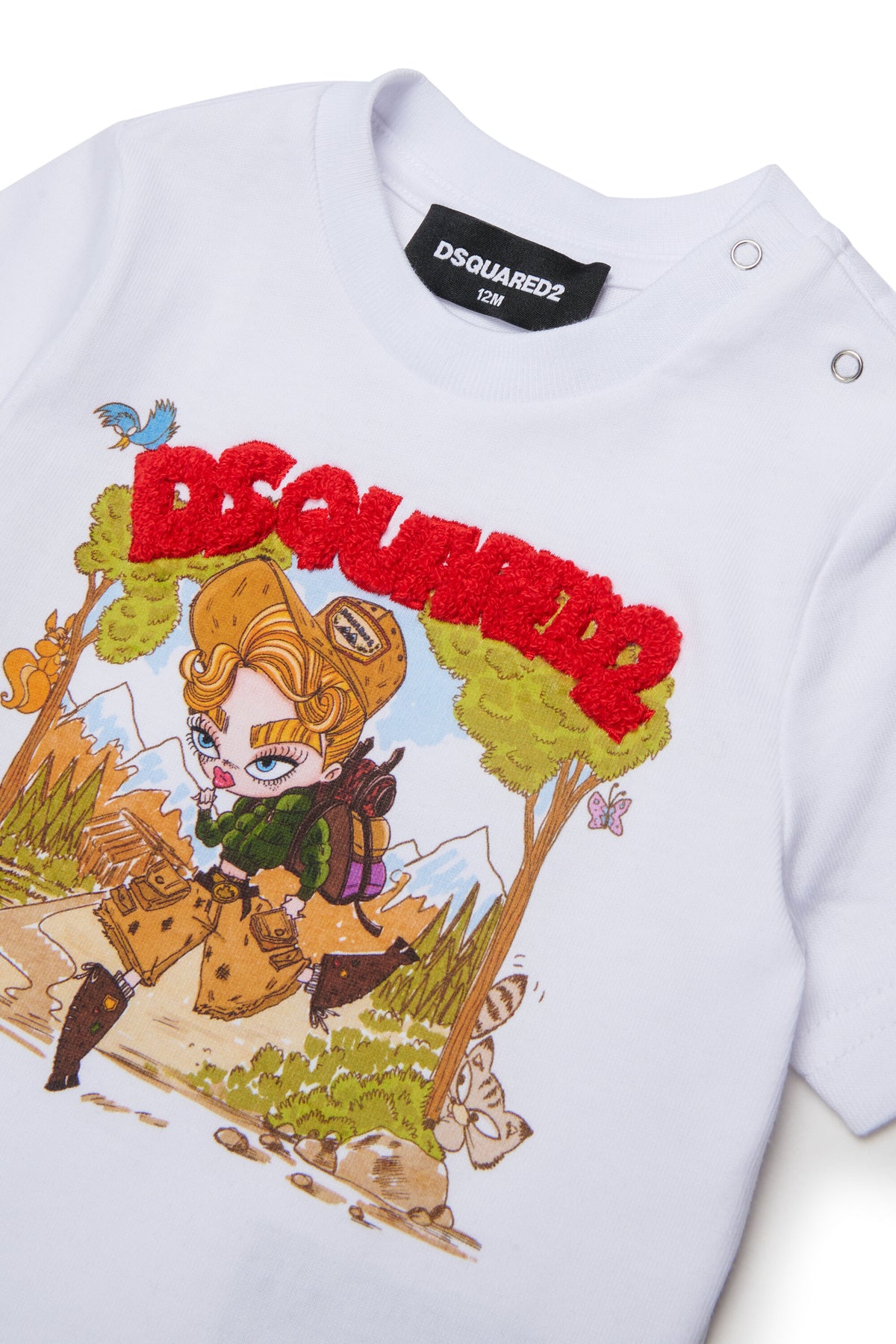 Camiseta con logo y estampado delantero