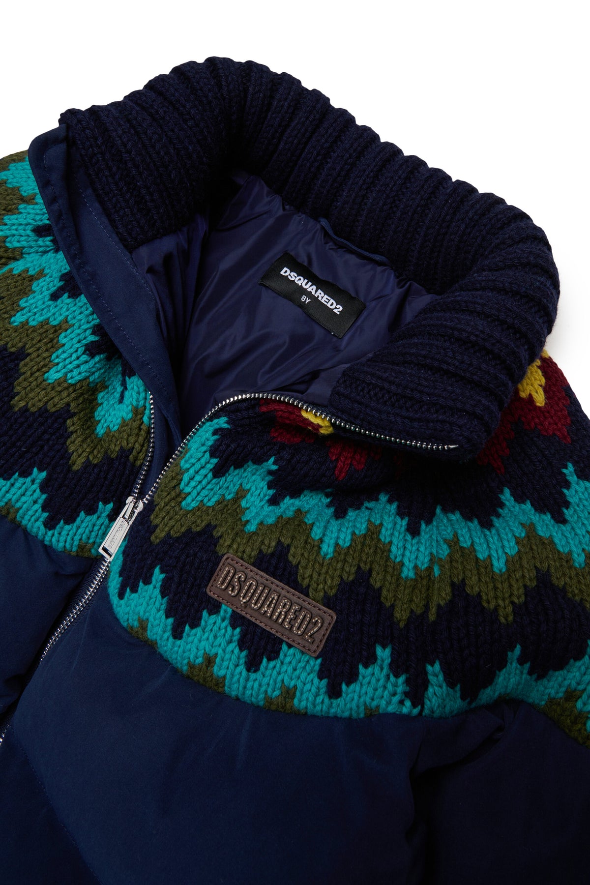 Padded jacket with printed logo