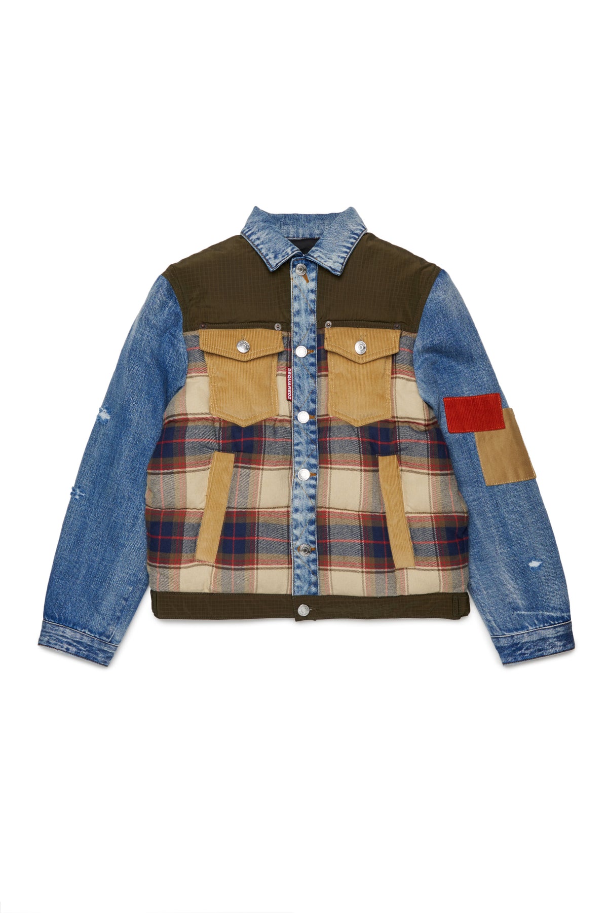 Veste workwear patchwork avec logo