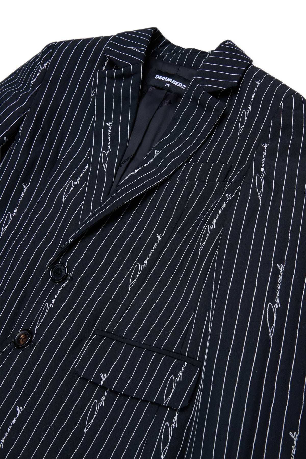 Blazer rayé avec logo allover