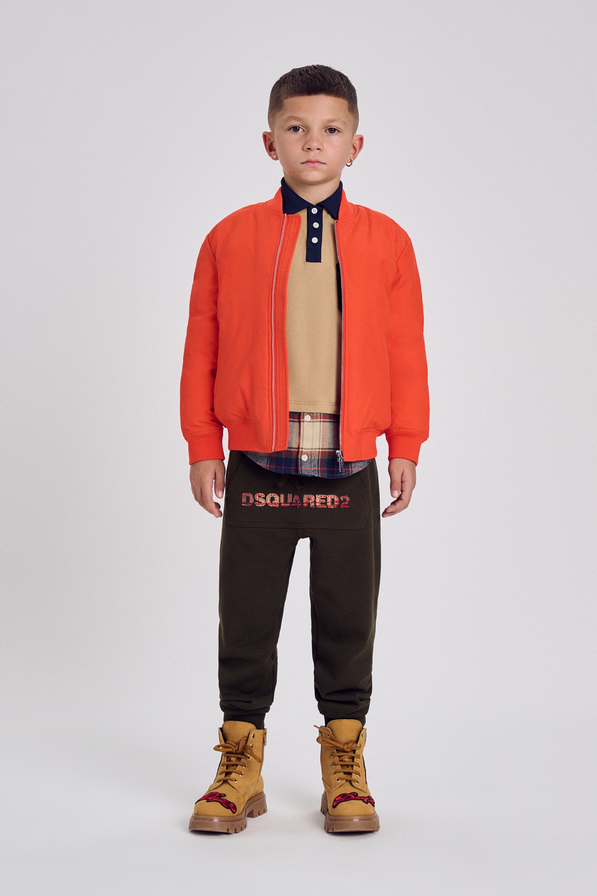 Padded jacket with printed logo