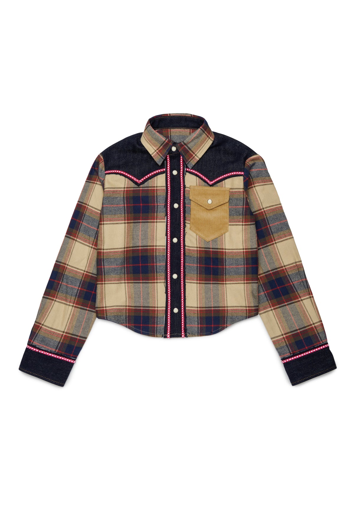 Camisa de cuadros con logo
