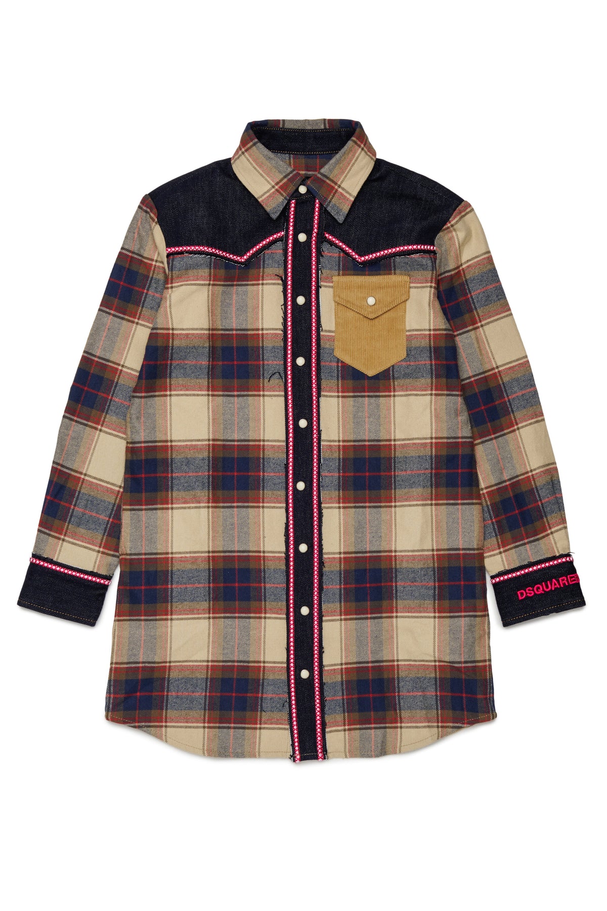 Camisa de cuadros con logo