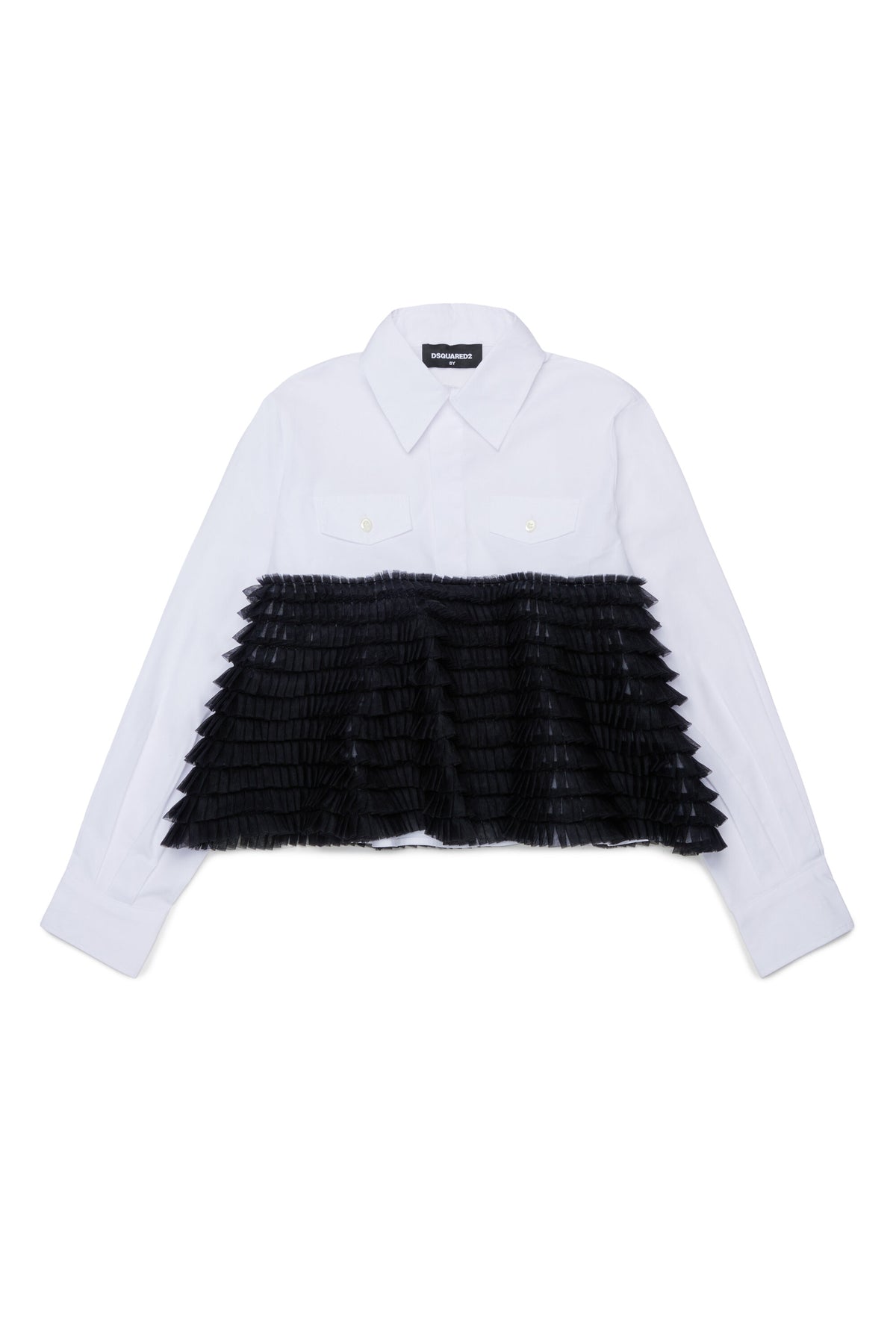Chemise à manches longues avec volants