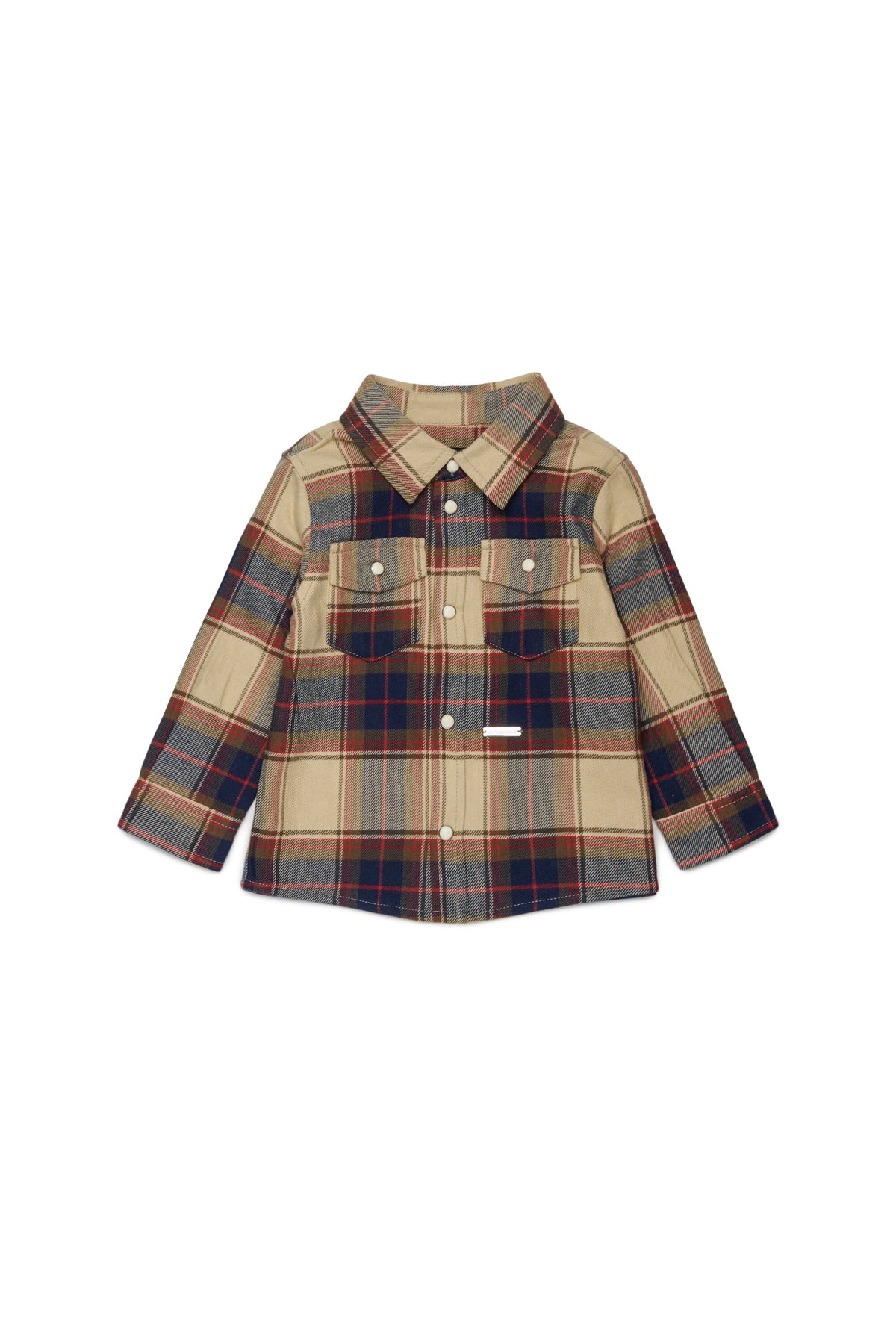 Chemise à carreaux avec logo
