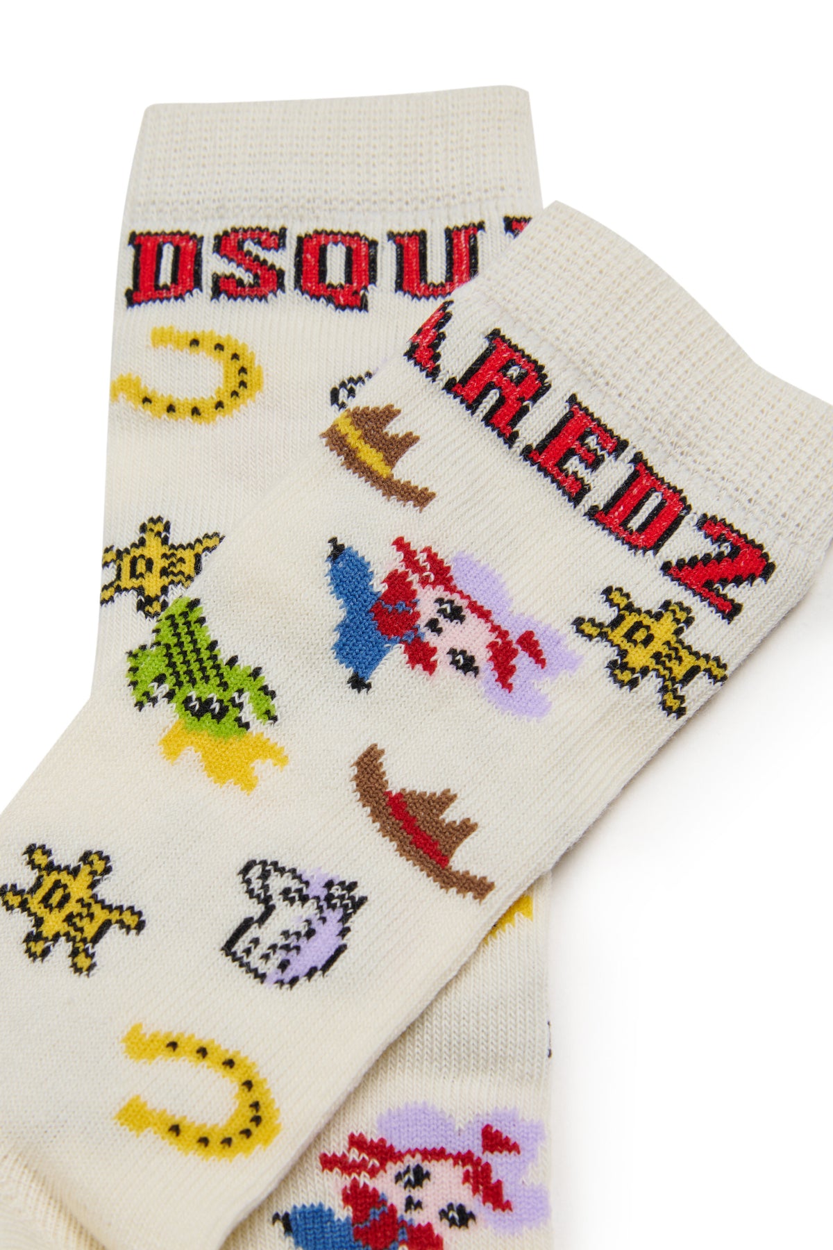 Socks with logo and western patterns