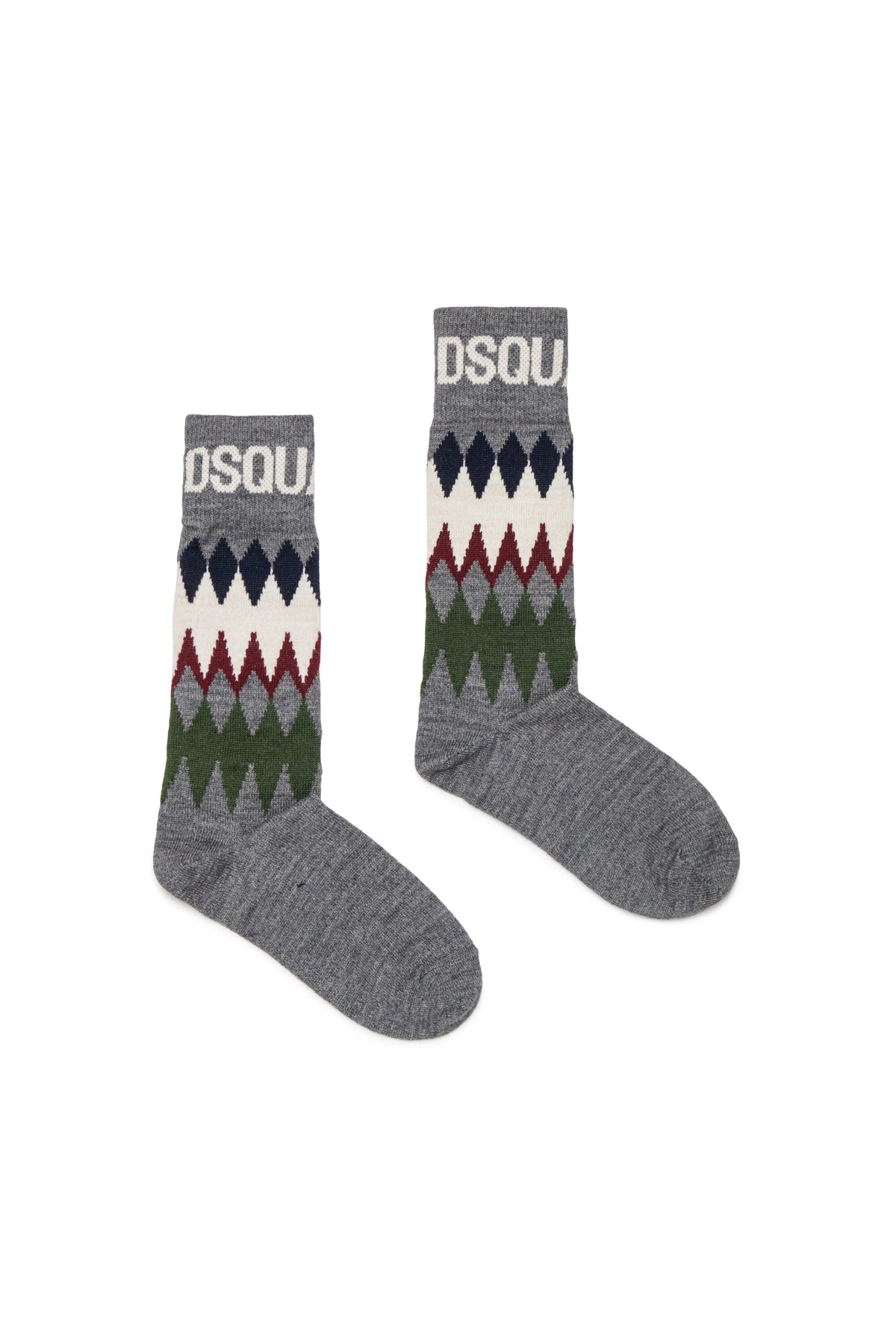 Chaussettes à motif jacquard multicolore
