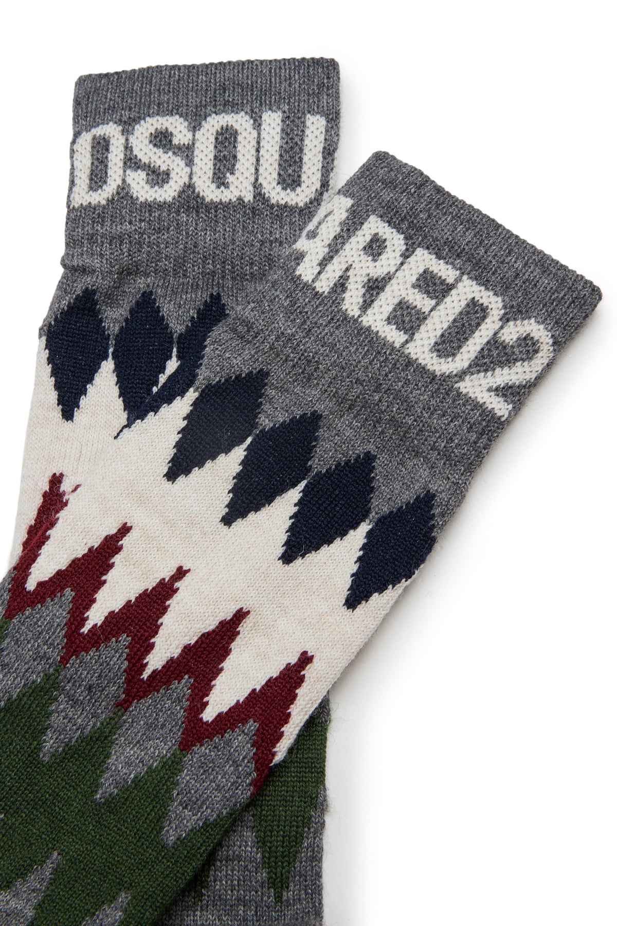 Chaussettes à motif jacquard multicolore