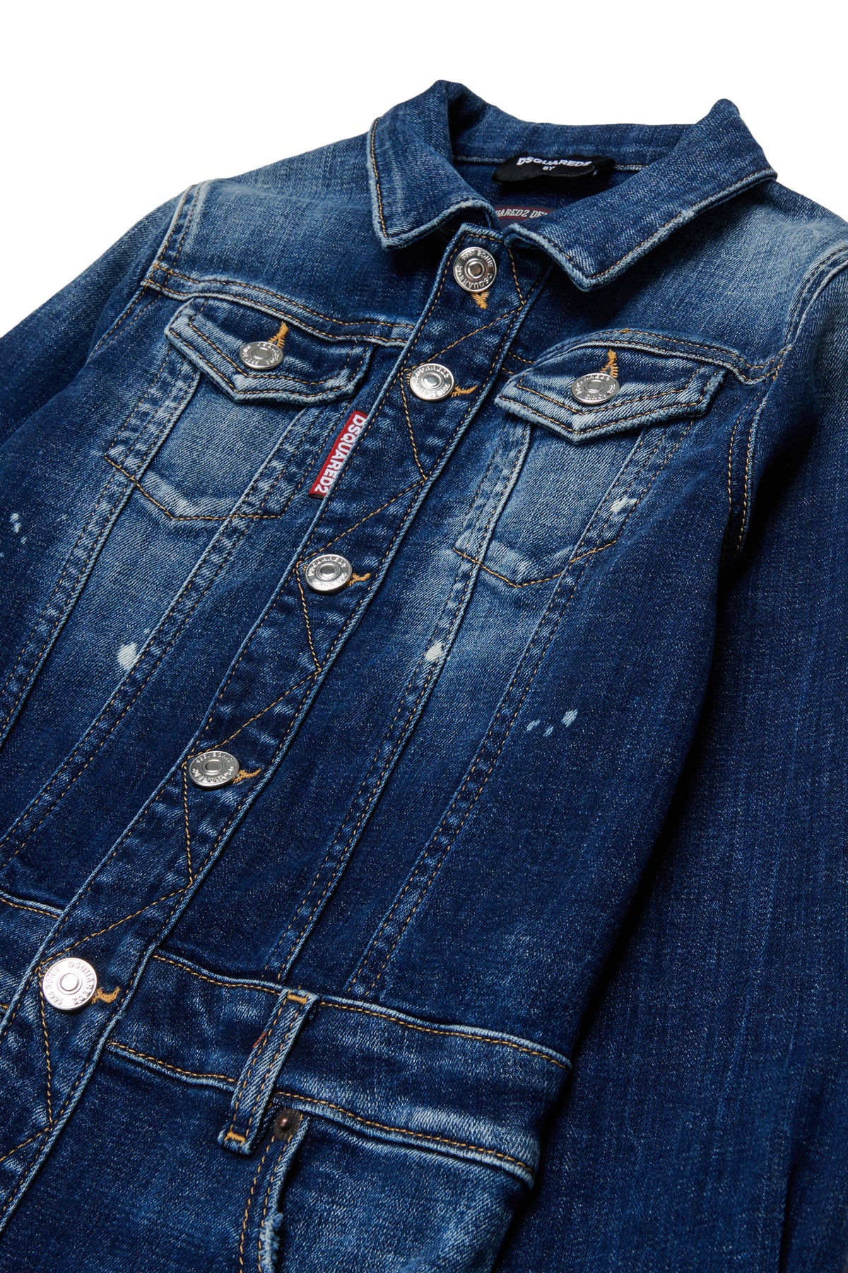 Robe en denim effet usé