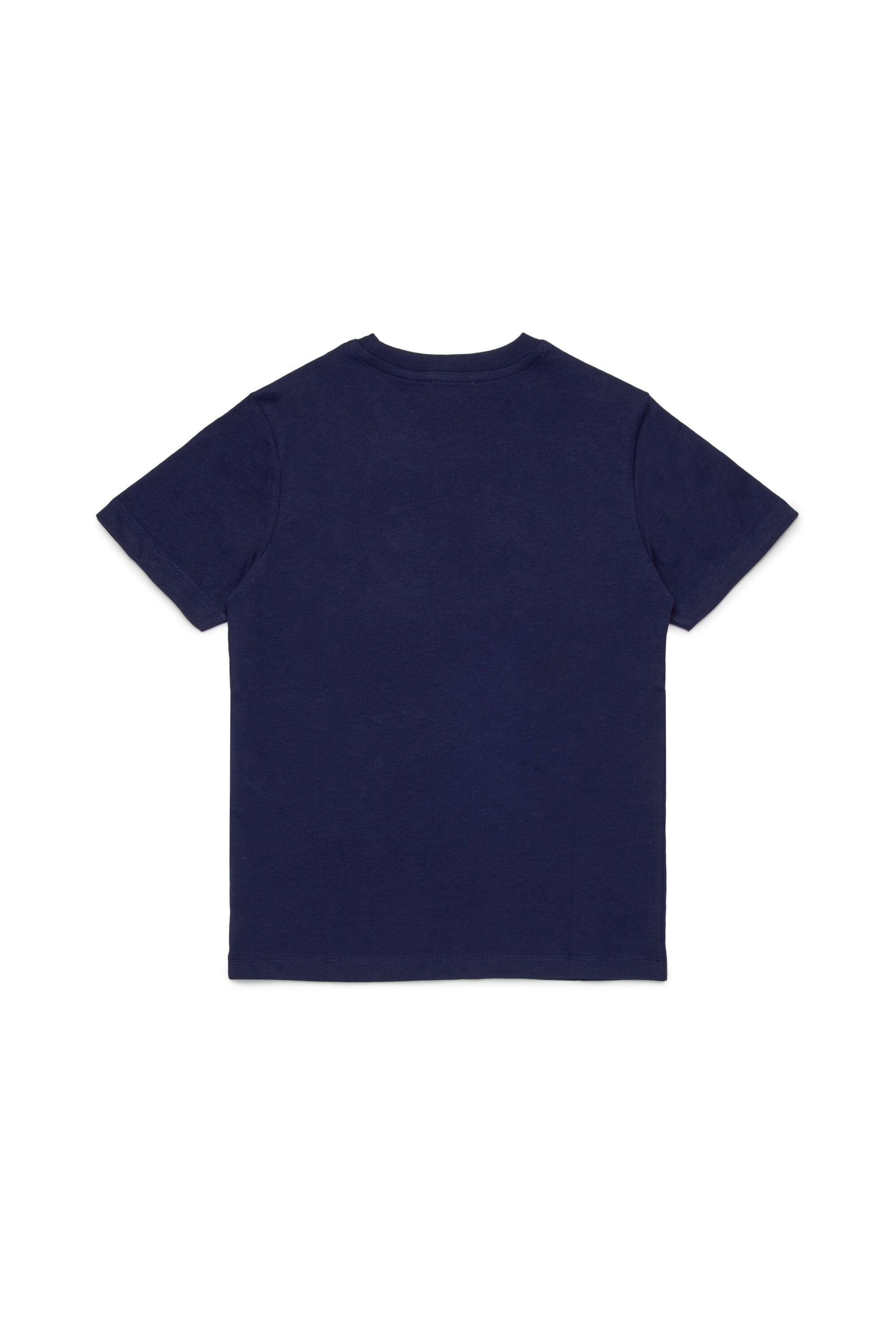 Camiseta de punto con logo desteñido