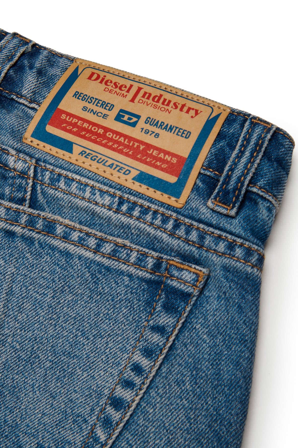 Jeans coupe flare bleu moyen - D-Pam