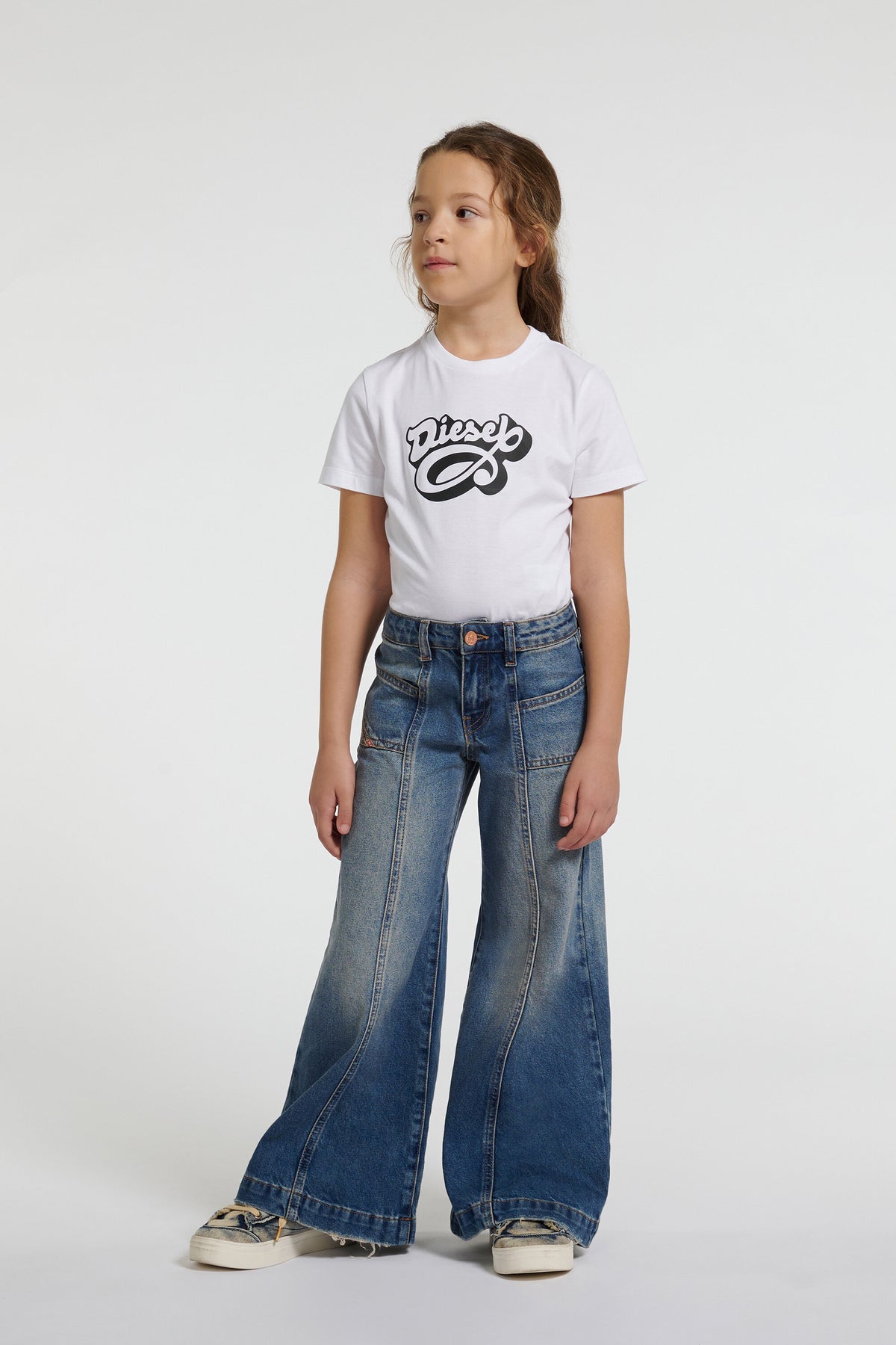 Jeans coupe flare bleu moyen - D-Pam