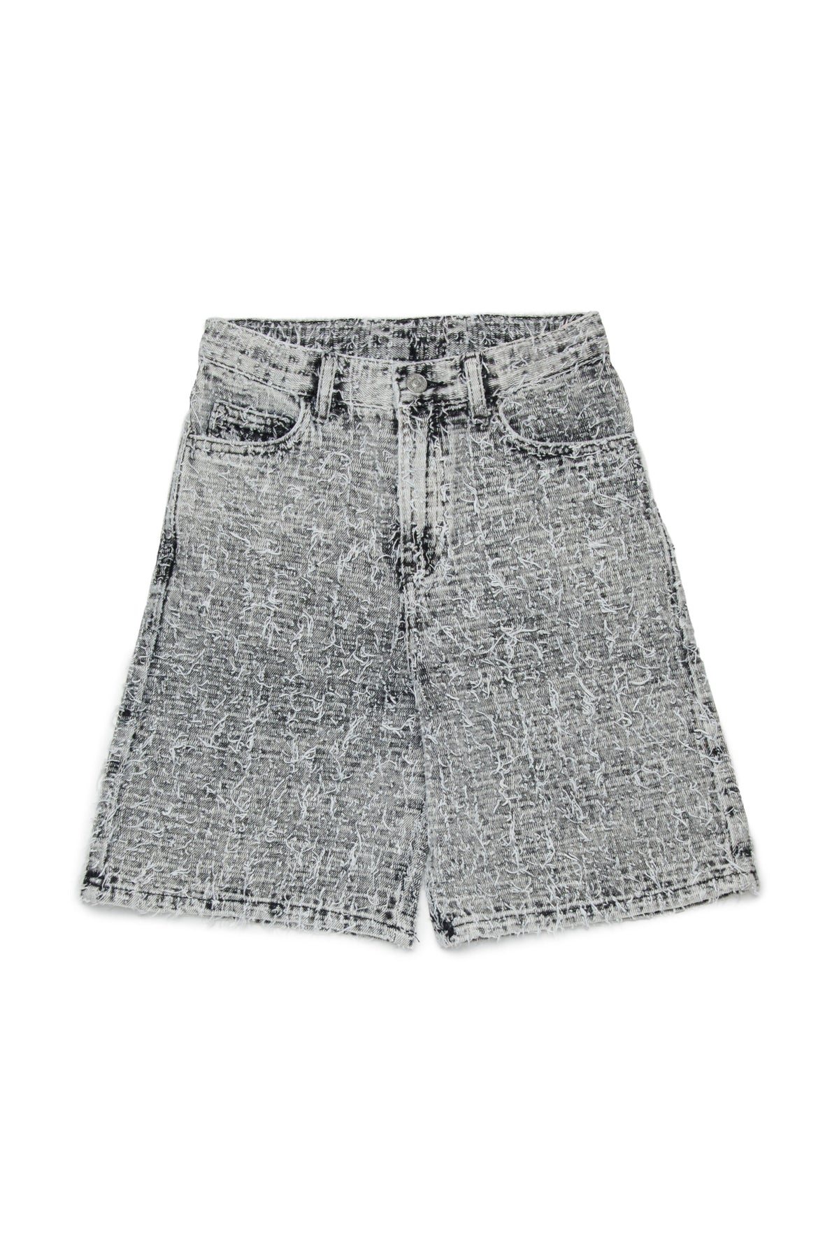 Short en denim effet usé