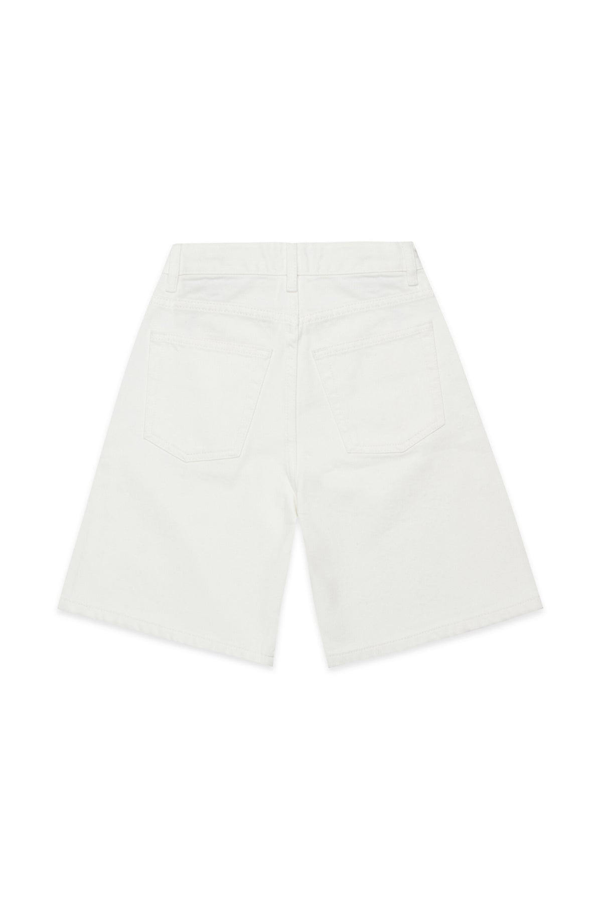 Short en denim avec applications frontales