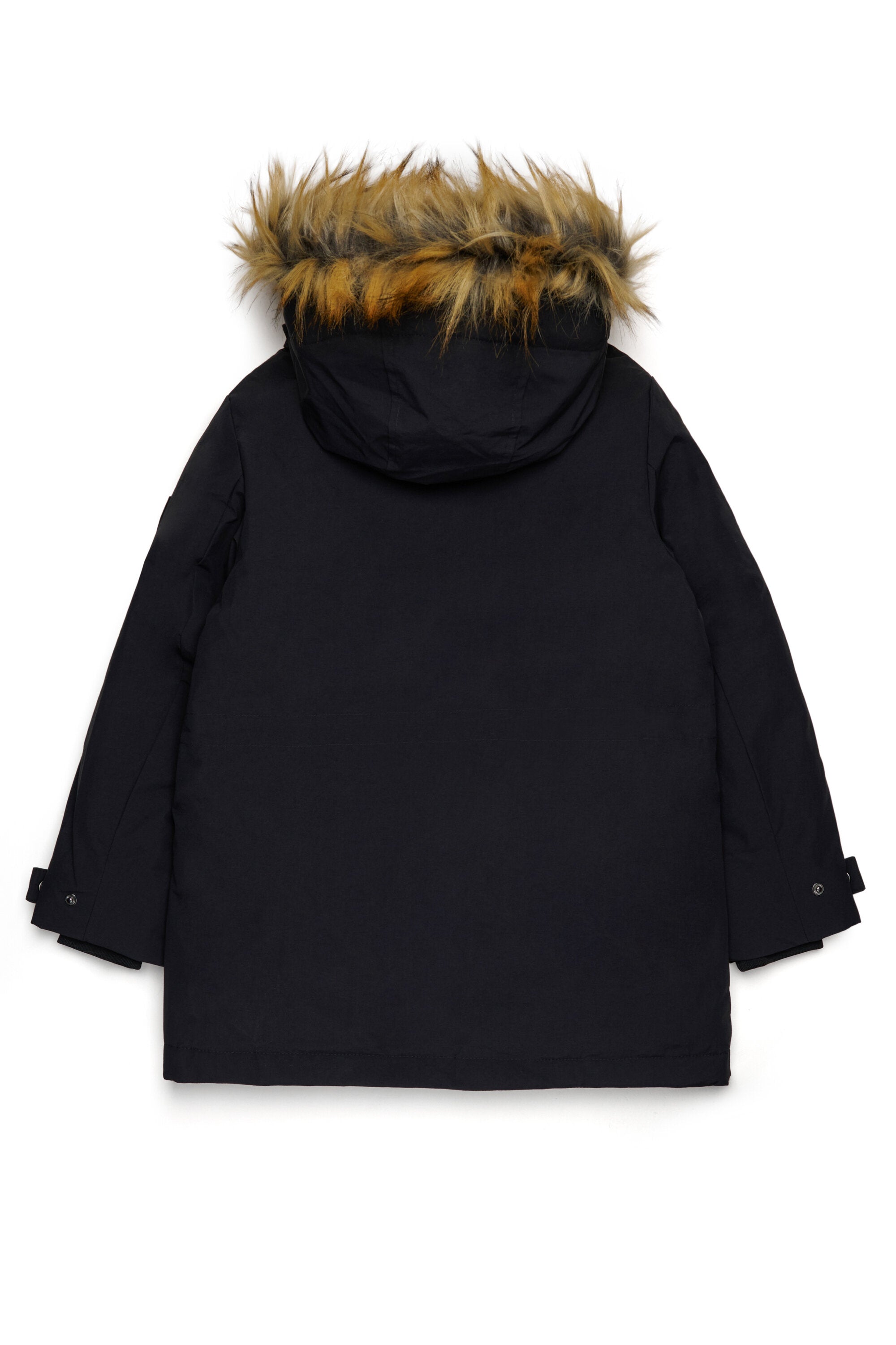 Padded jacket with faux fur hood