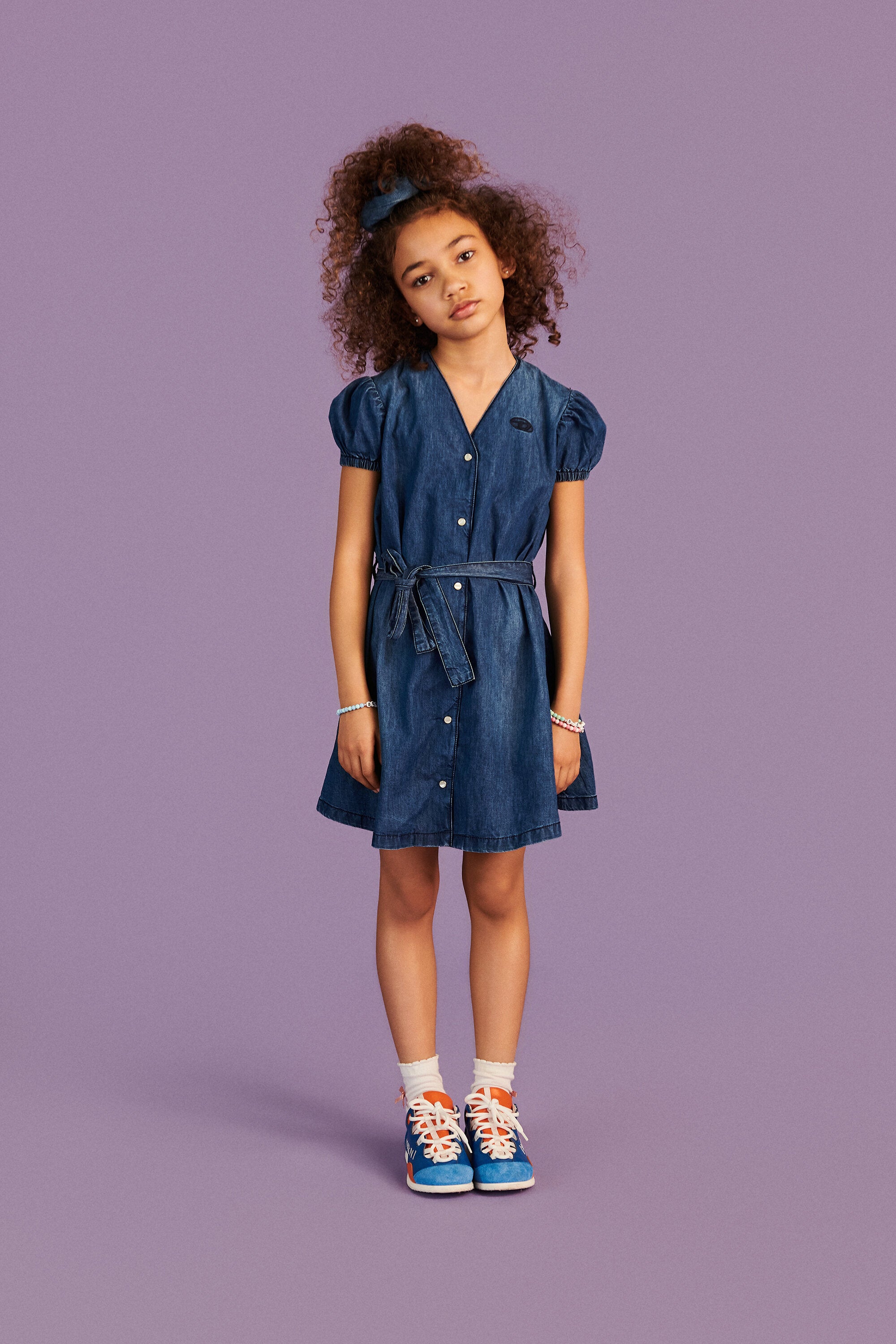Robe en denim avec logo