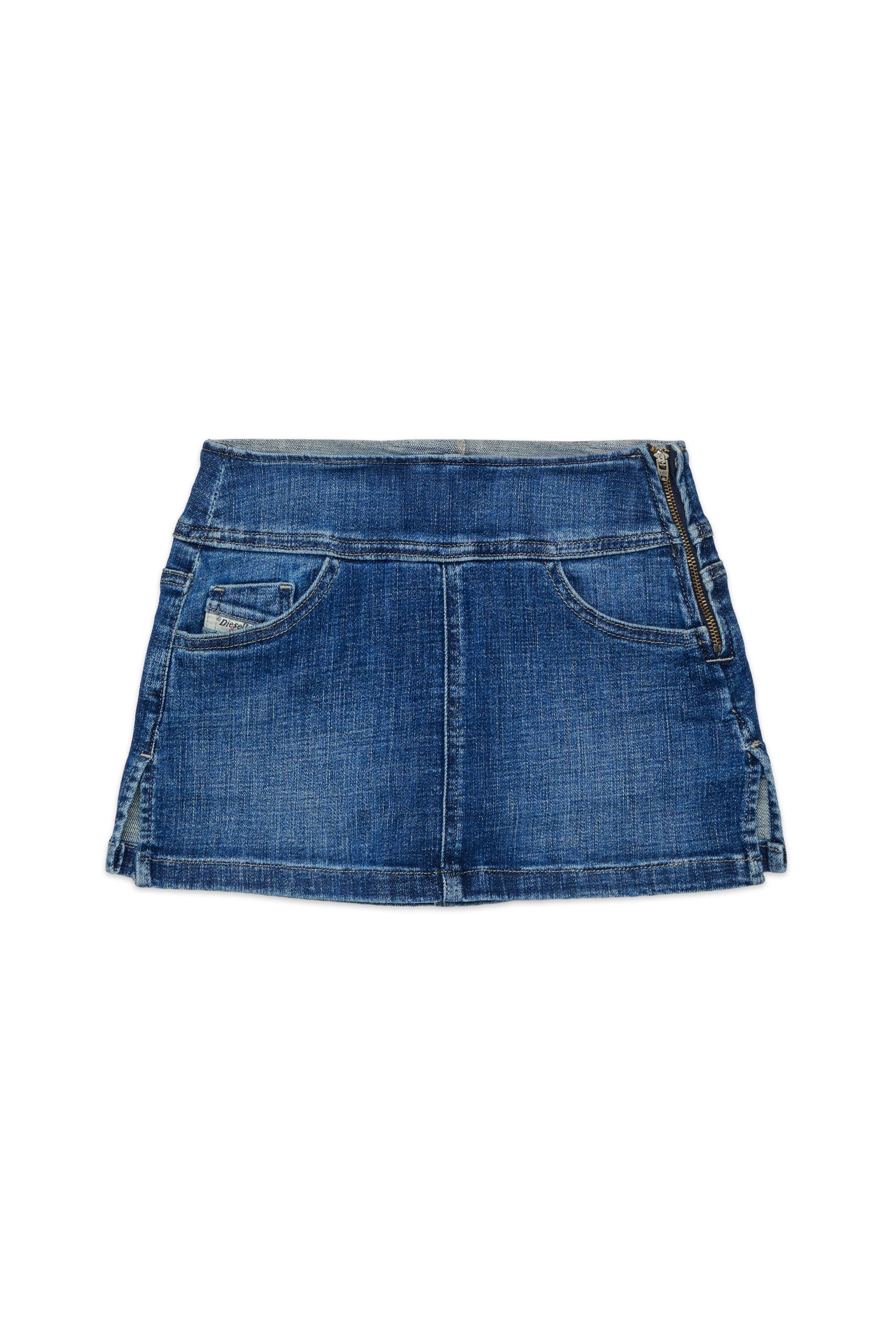 Jupe courte en denim cinq poches