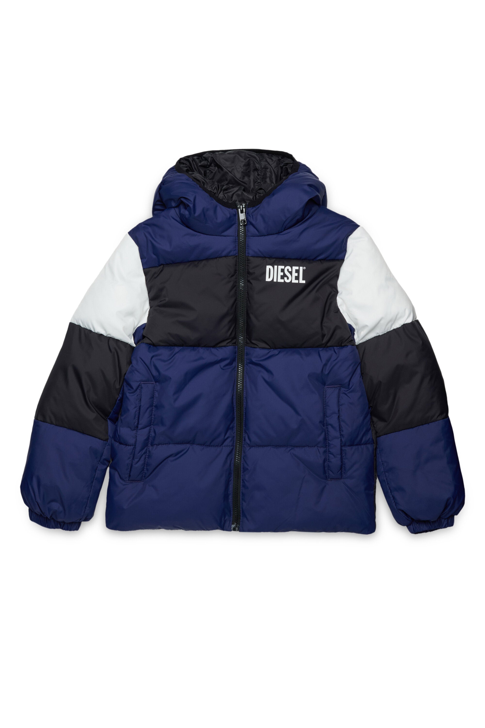 Veste matelassée colorblock avec logo