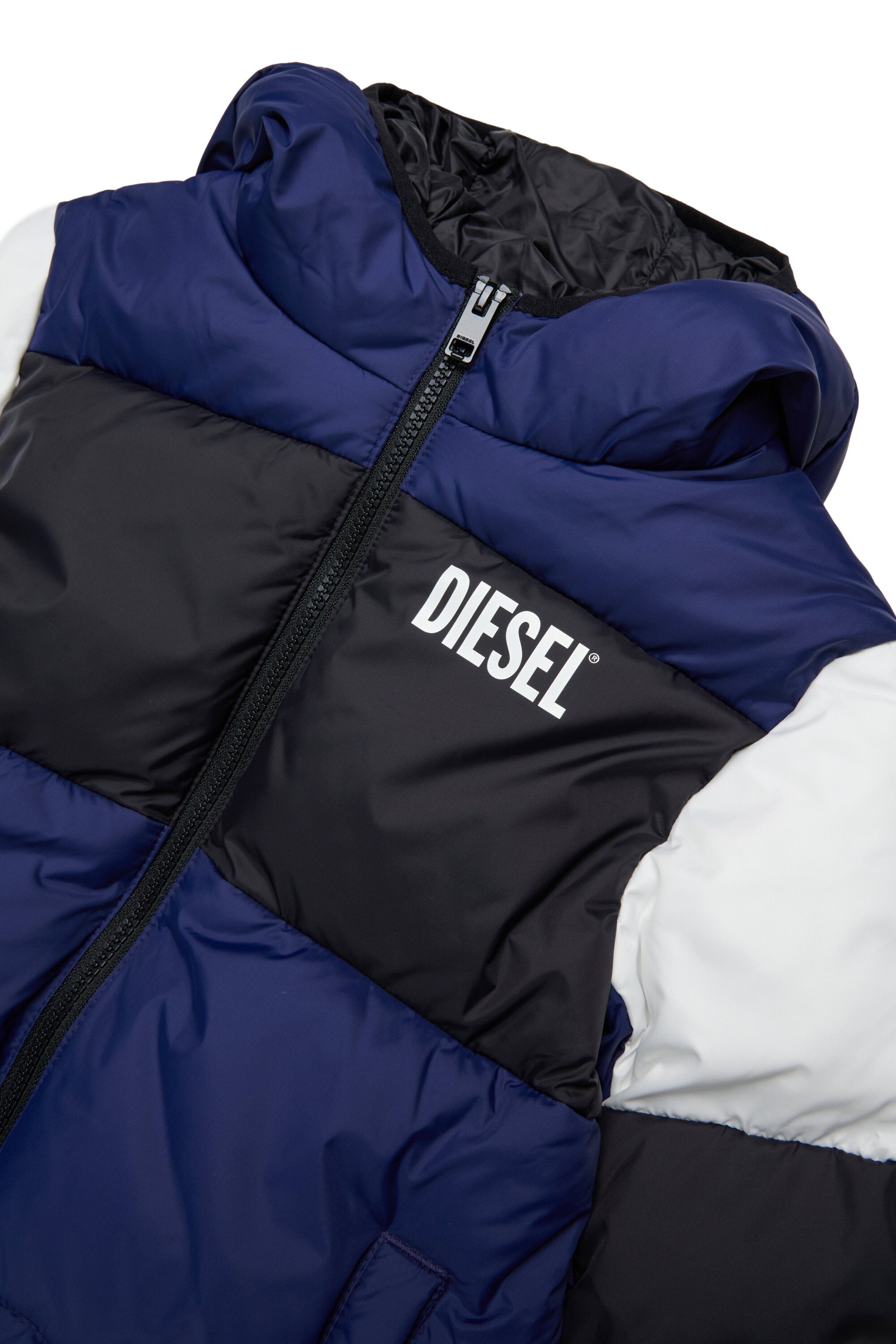 Veste matelassée colorblock avec logo