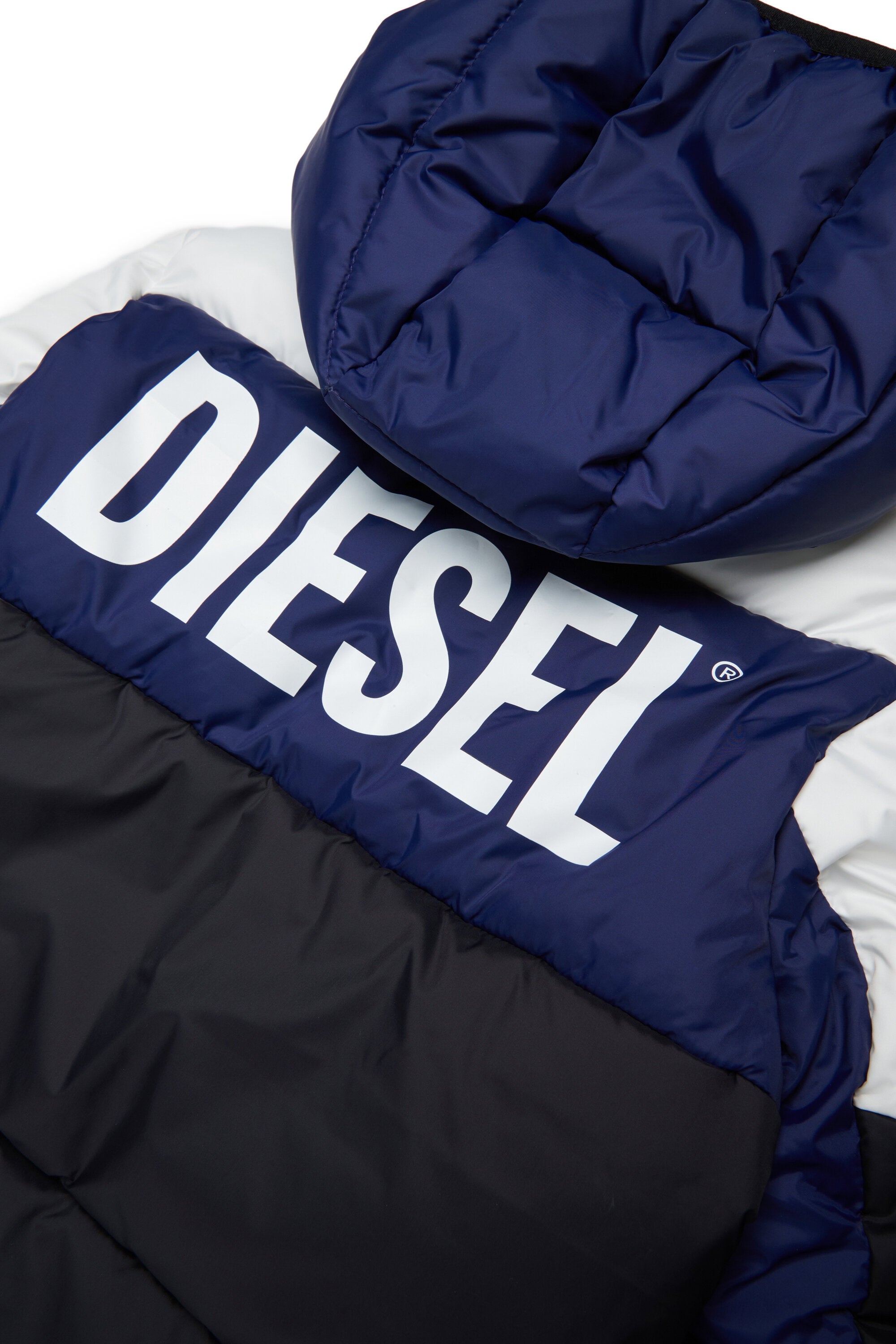 Veste matelassée colorblock avec logo