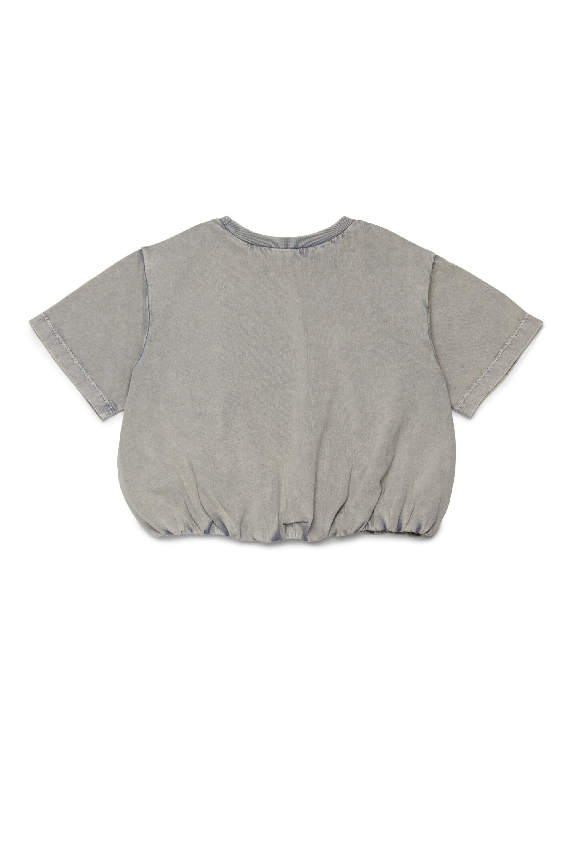 Camiseta corta con logotipo bordado