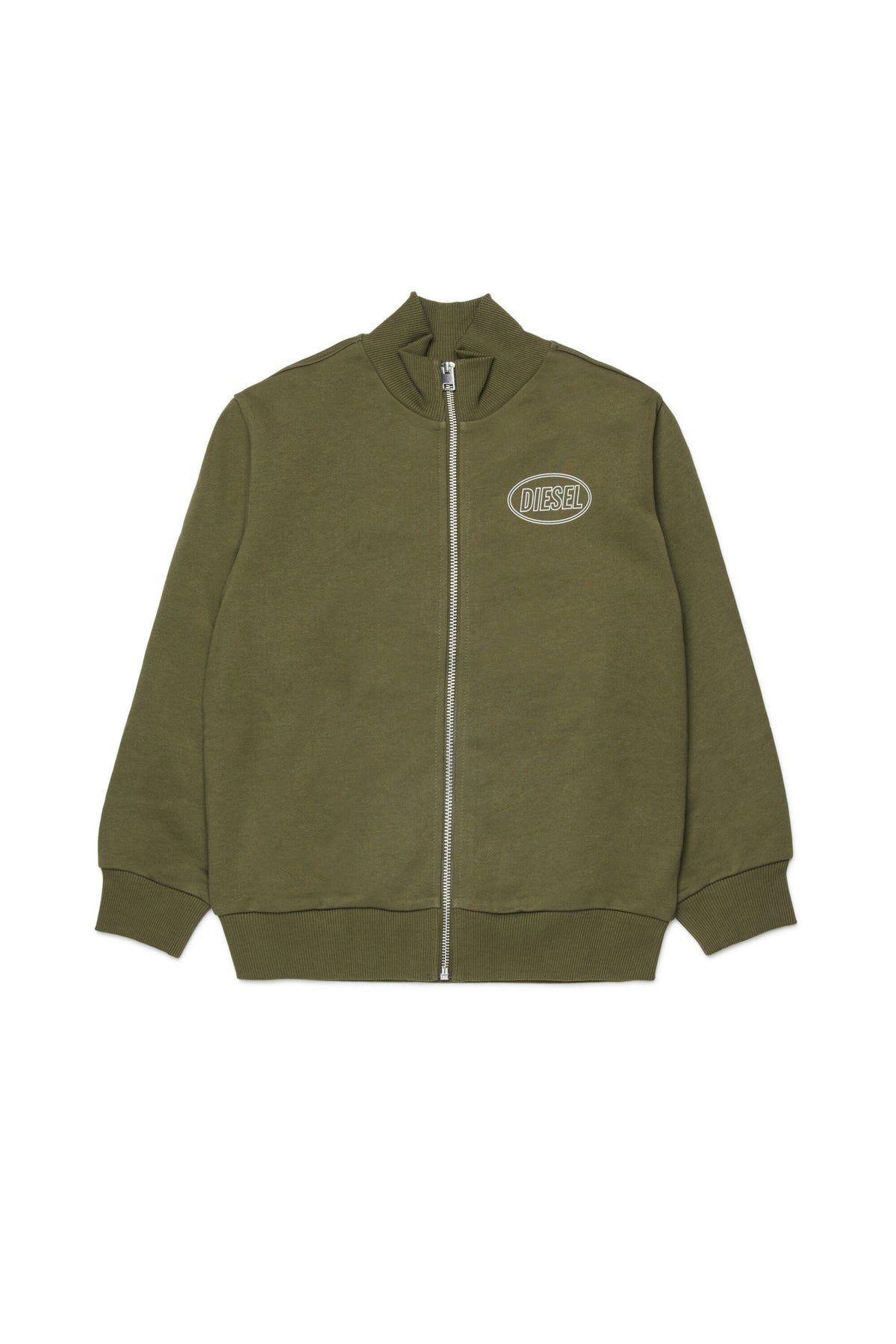 Sudadera con cremallera completa y logo