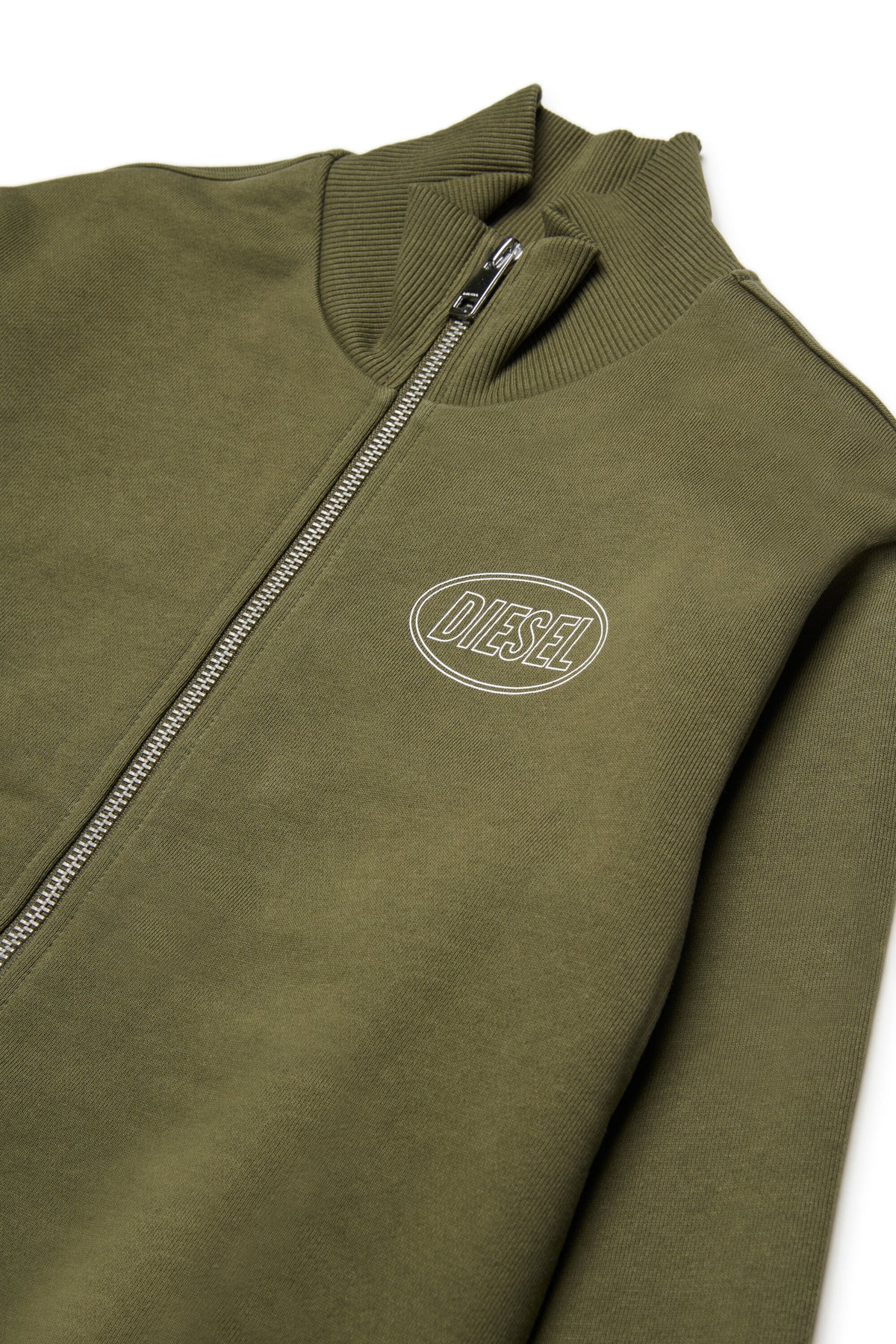 Sudadera con cremallera completa y logo
