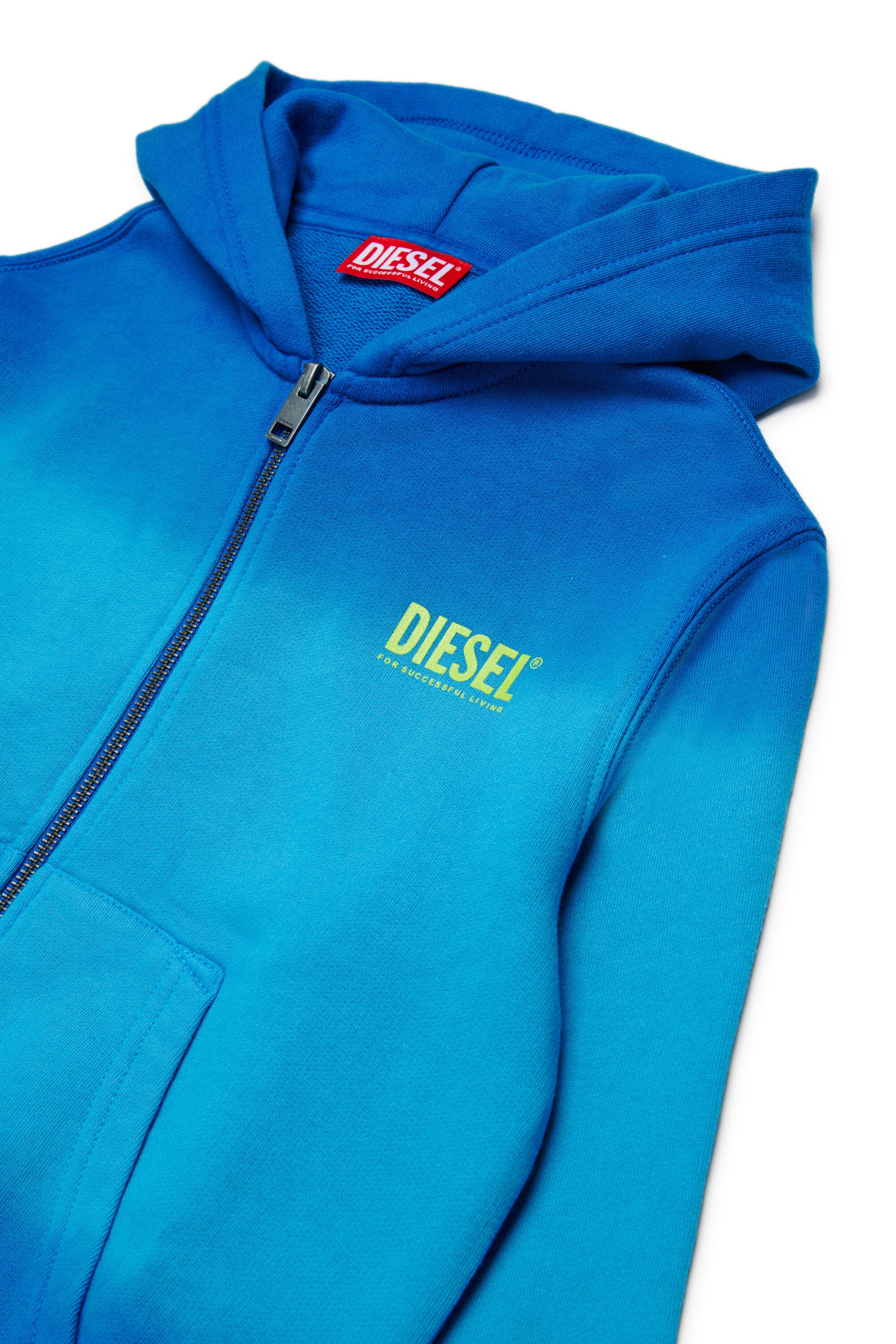 Sudadera con cremallera completa y logotipo estampado