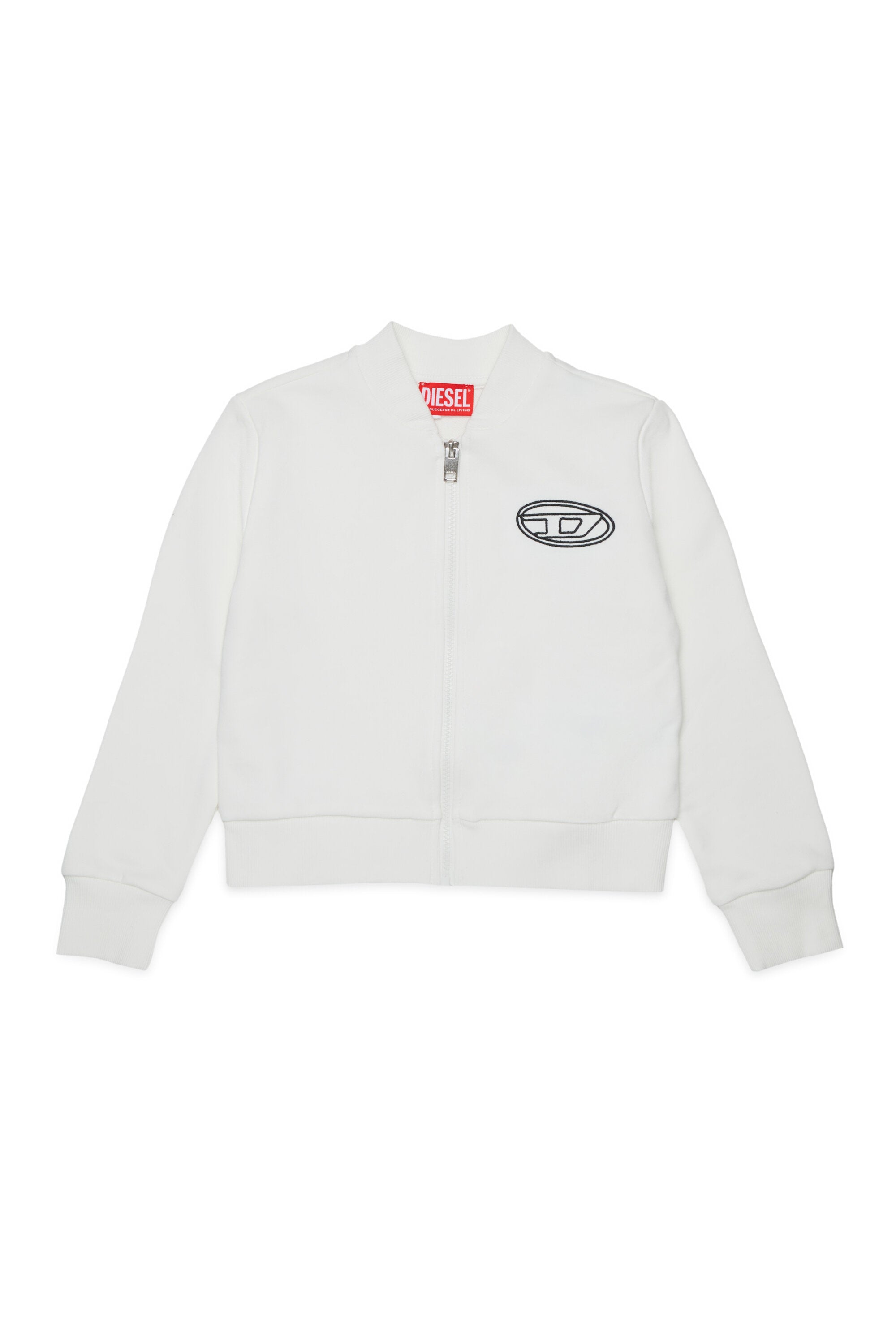 Sudadera con cremallera completa y logo