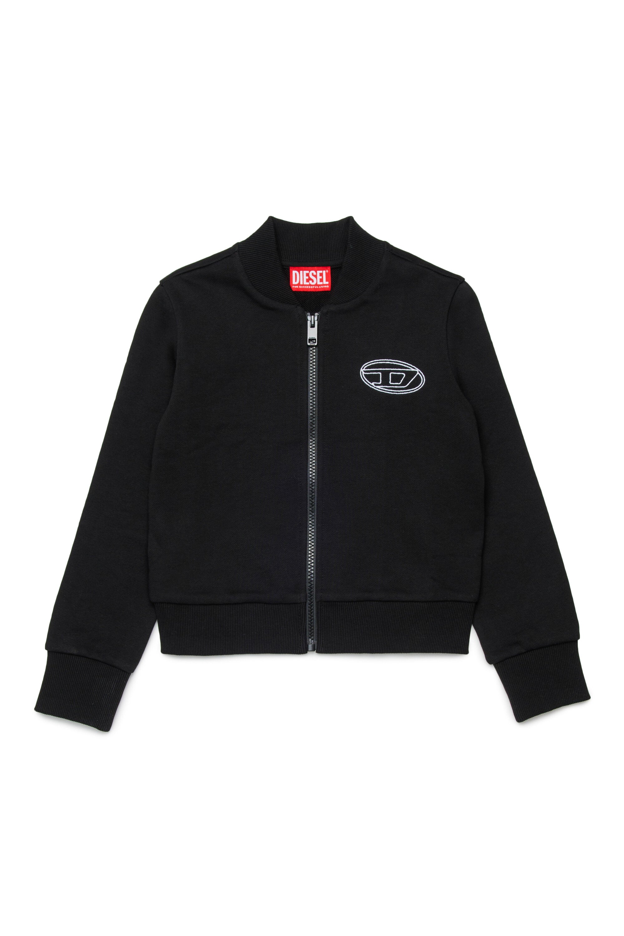 Sudadera con cremallera completa y logo