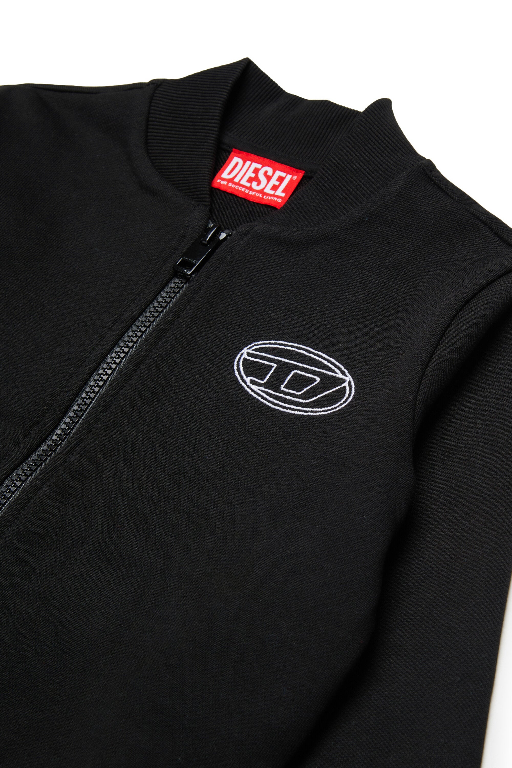 Sudadera con cremallera completa y logo