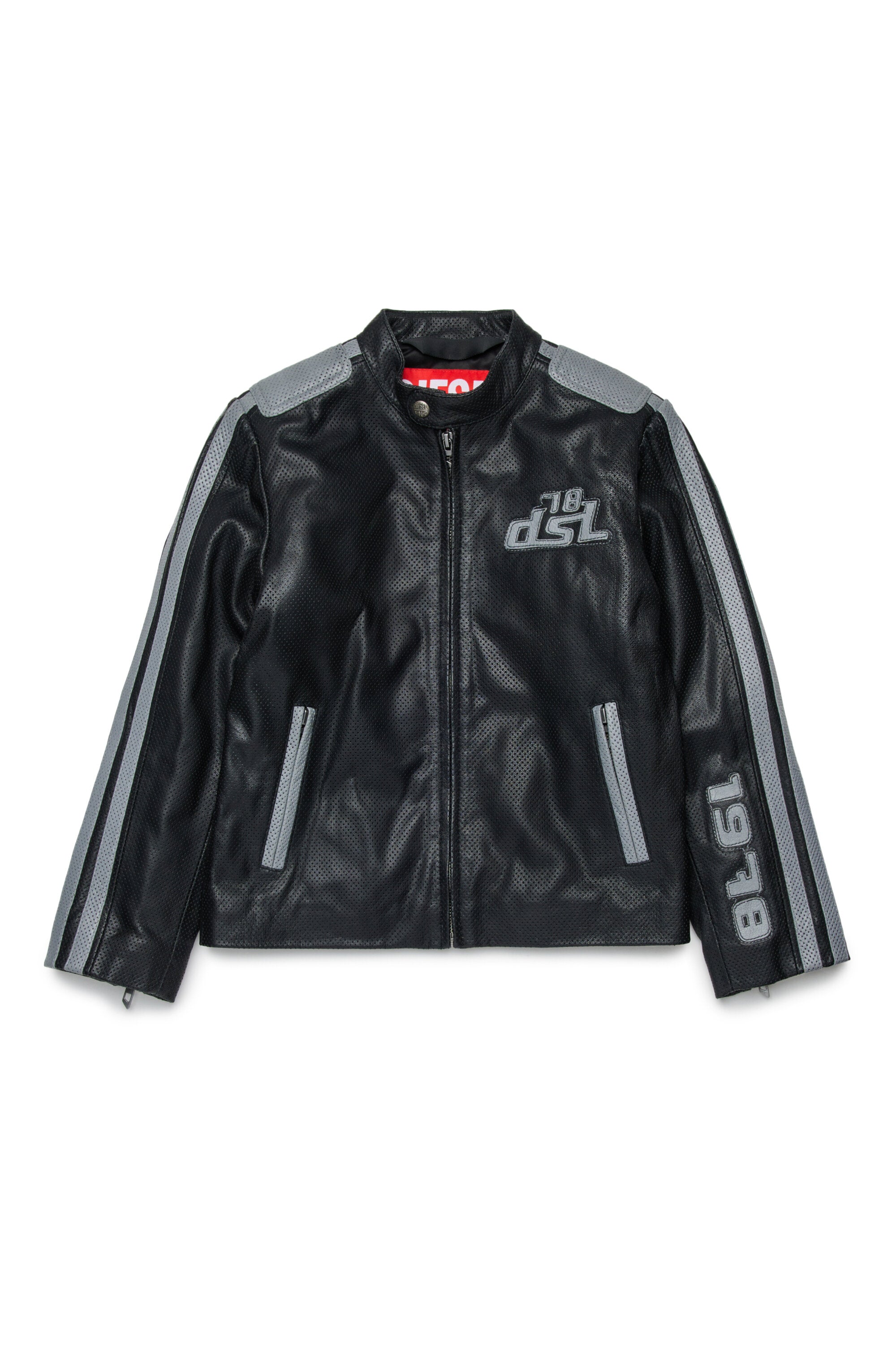 Veste biker avec logo imprimé