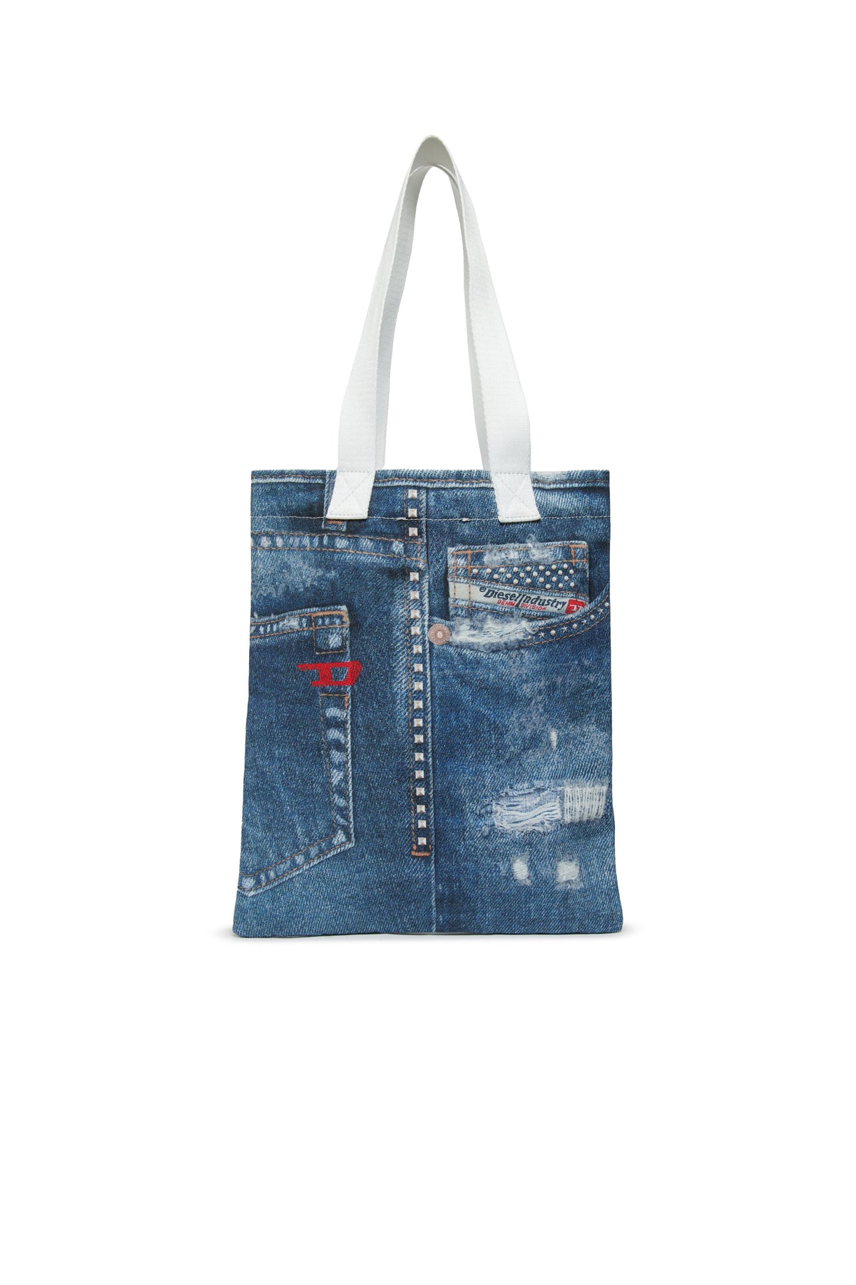 Bolso tote Wrisy con efecto denim