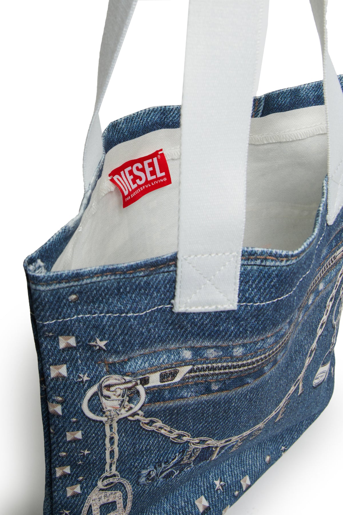 Bolso tote Wrisy con efecto denim