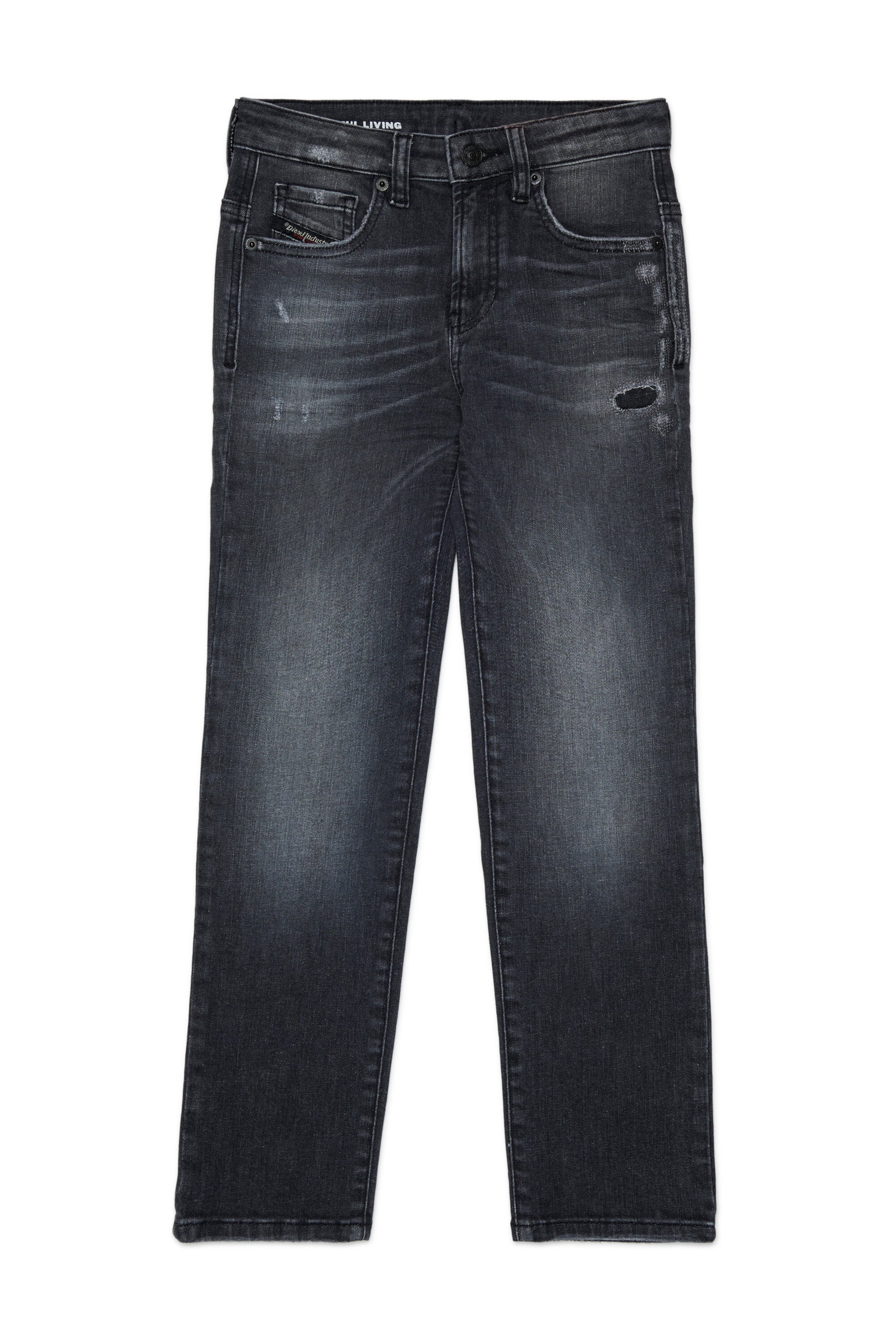 Jeans corte regular lavado gris - D-Ilia