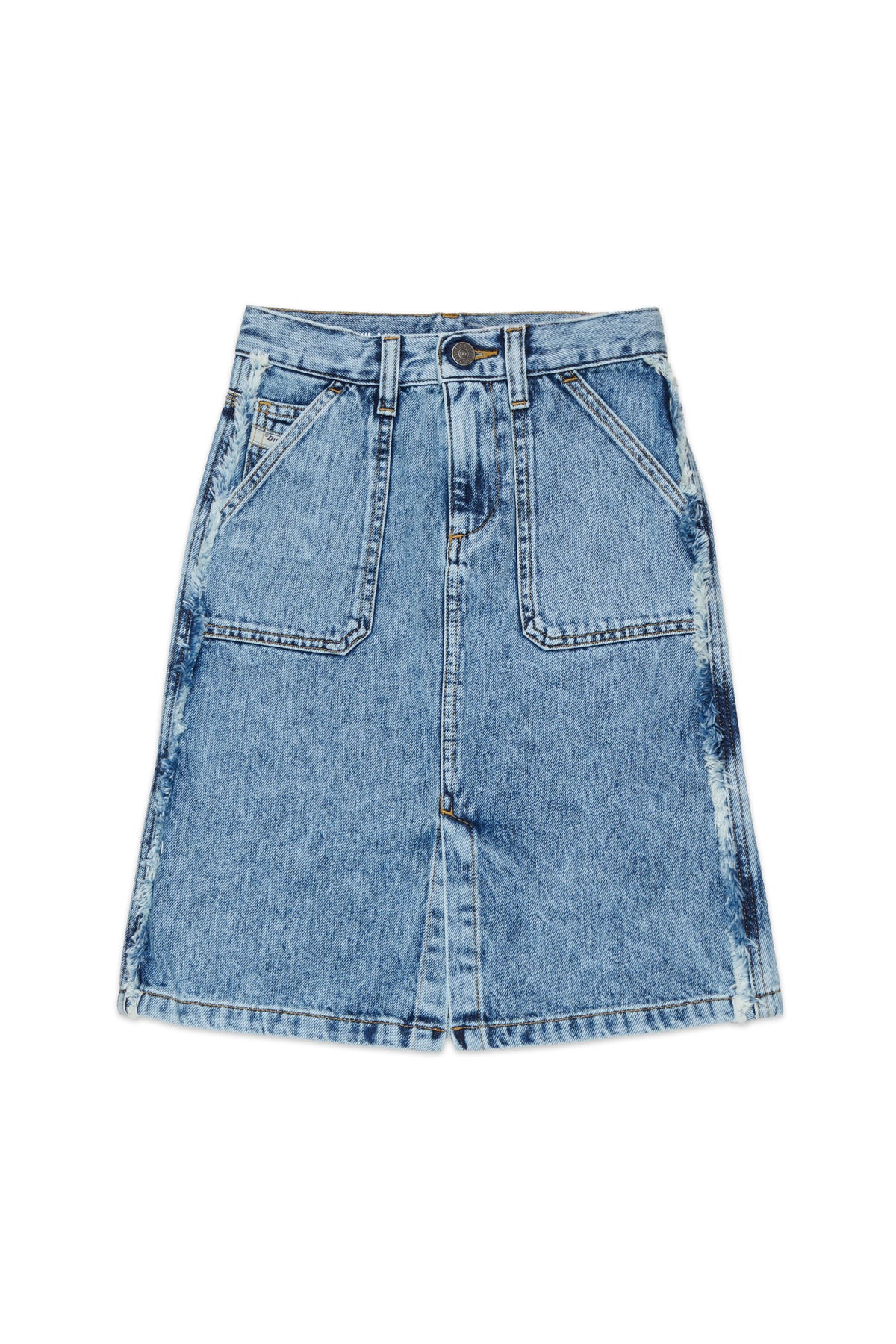 Jupe en denim avec broderie au dos