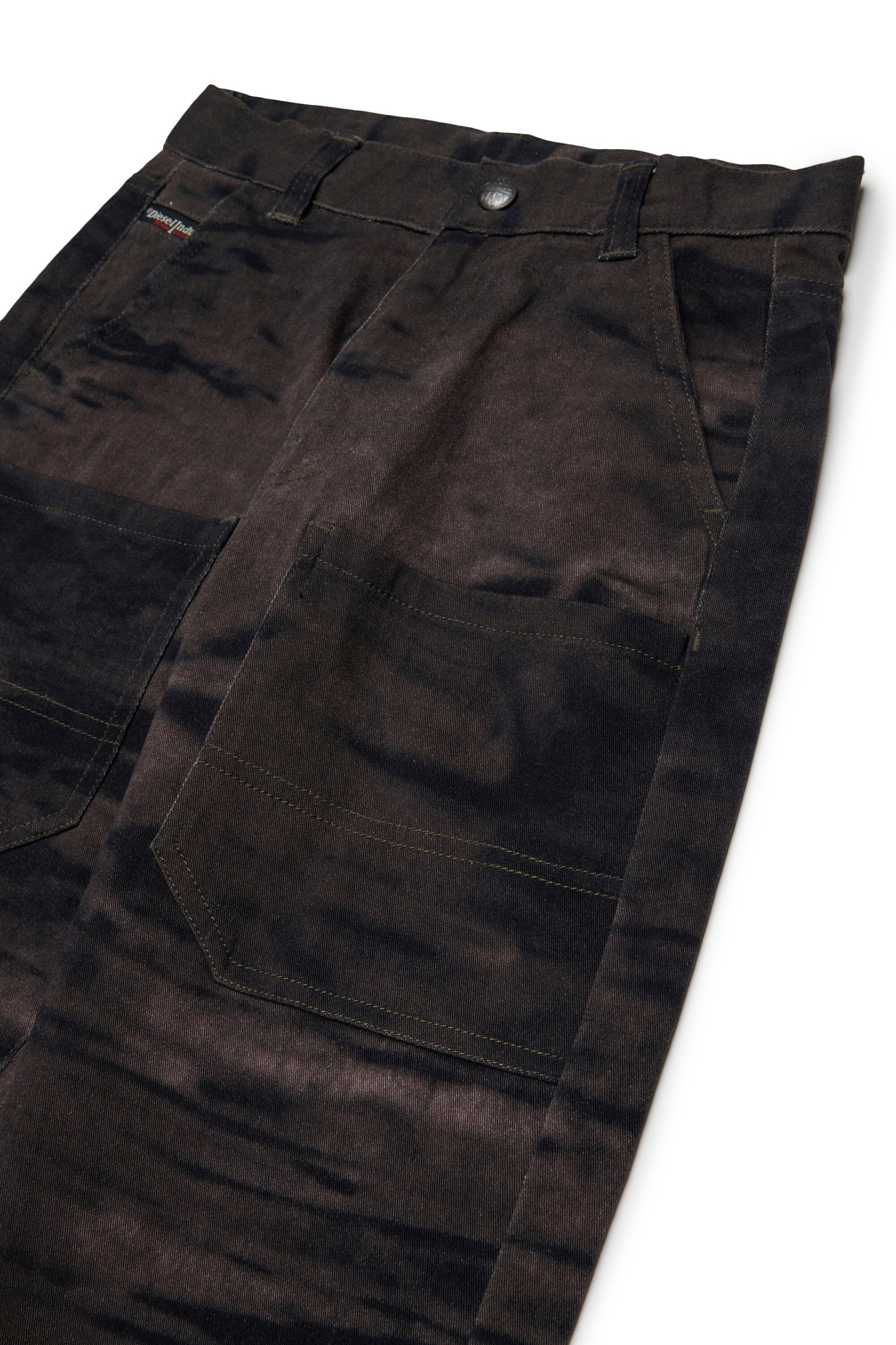 Pantalon cargo effet velours