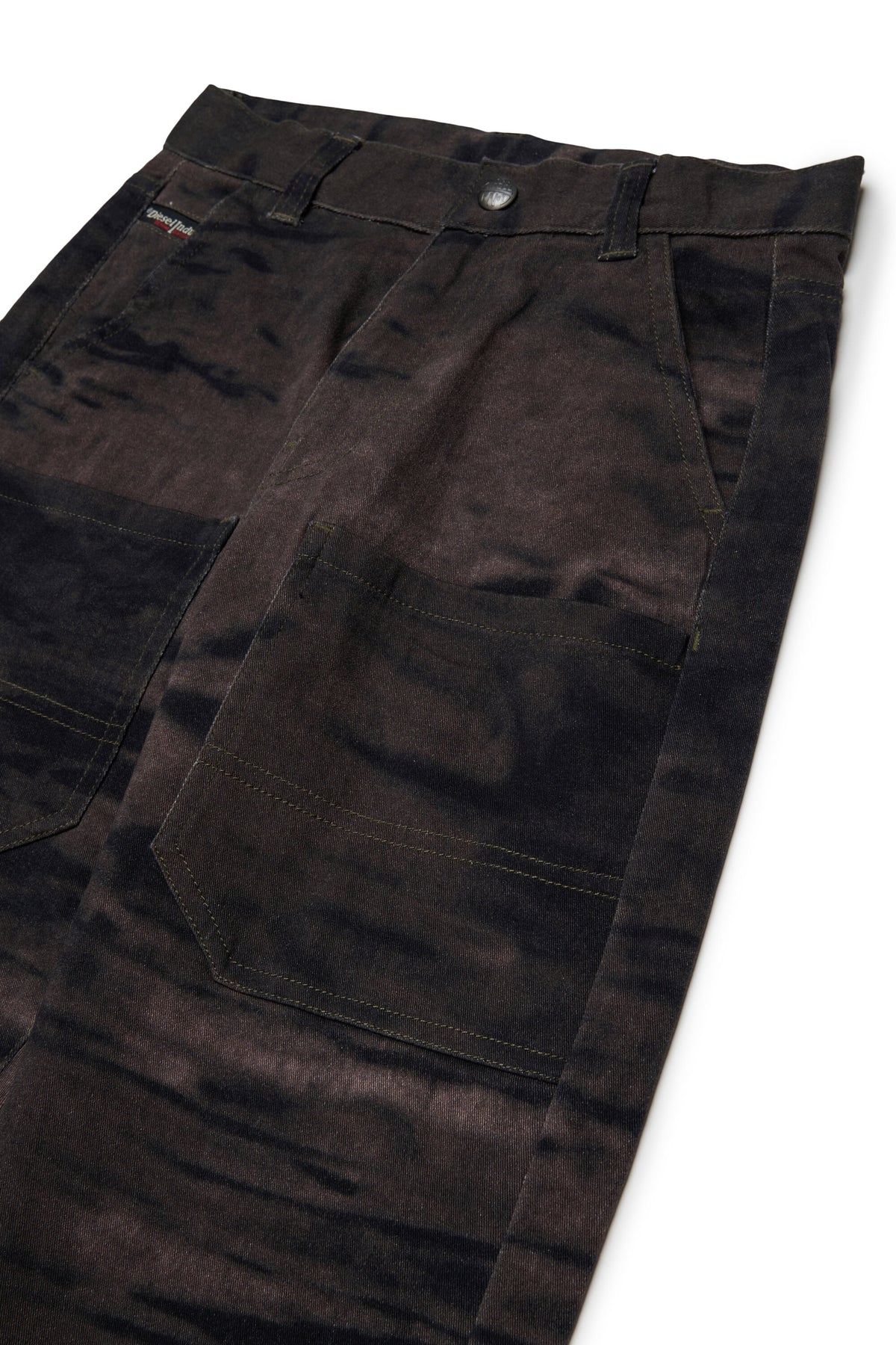 Pantalon cargo effet velours