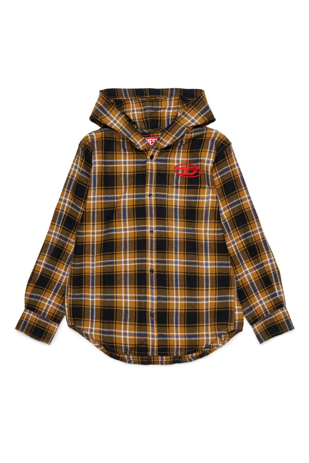Checked shirt with logo
